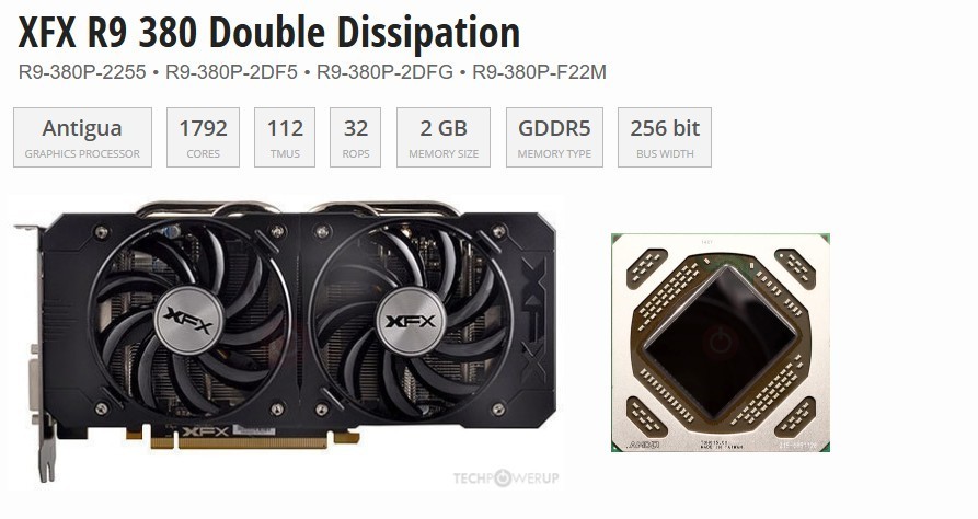 XFX R9 380 Double Dissipation 2GB GDDR5 Graphics Card✅DP HDMI 2x DVI✅ XFX R9 380 Double Dissipation 2GB GDDR5 Graphics Card✅DP HDMI 2x DVI✅