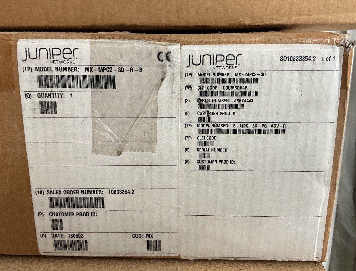 JUNIPER MX-MPC2-3D Modular Port Concentrator 2 x PIC New JUNIPER MX-MPC2-3D Modular Port Concentrator 2 x PIC New