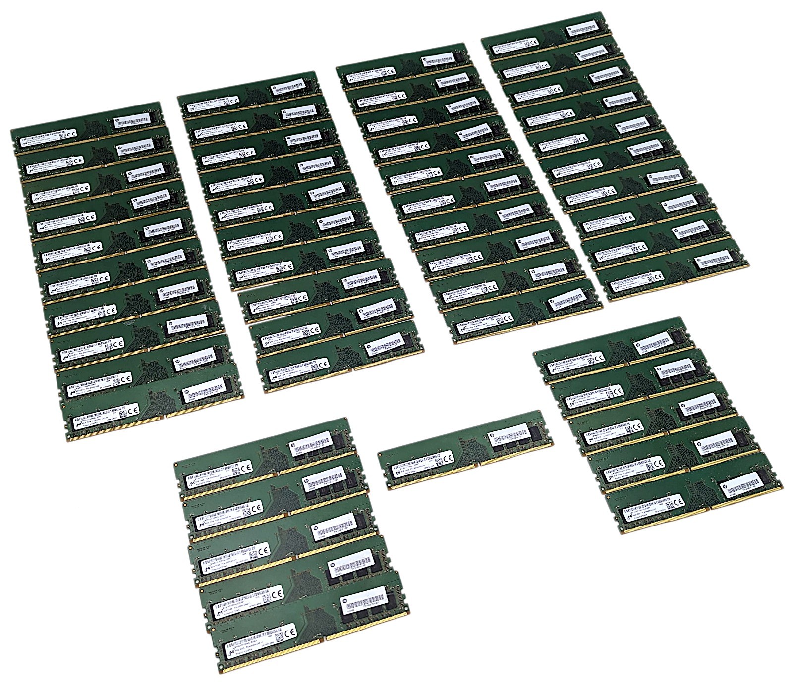 Lot of 51 Micron 8GB PC4-2666V DDR4 1Rx8 DIMM RAM MTA8ATF1G64AZ-2G6E1 933276-001 Lot of 51 Micron 8GB PC4-2666V DDR4 1Rx8 DIMM RAM MTA8ATF1G64AZ-2G6E1 933276-001