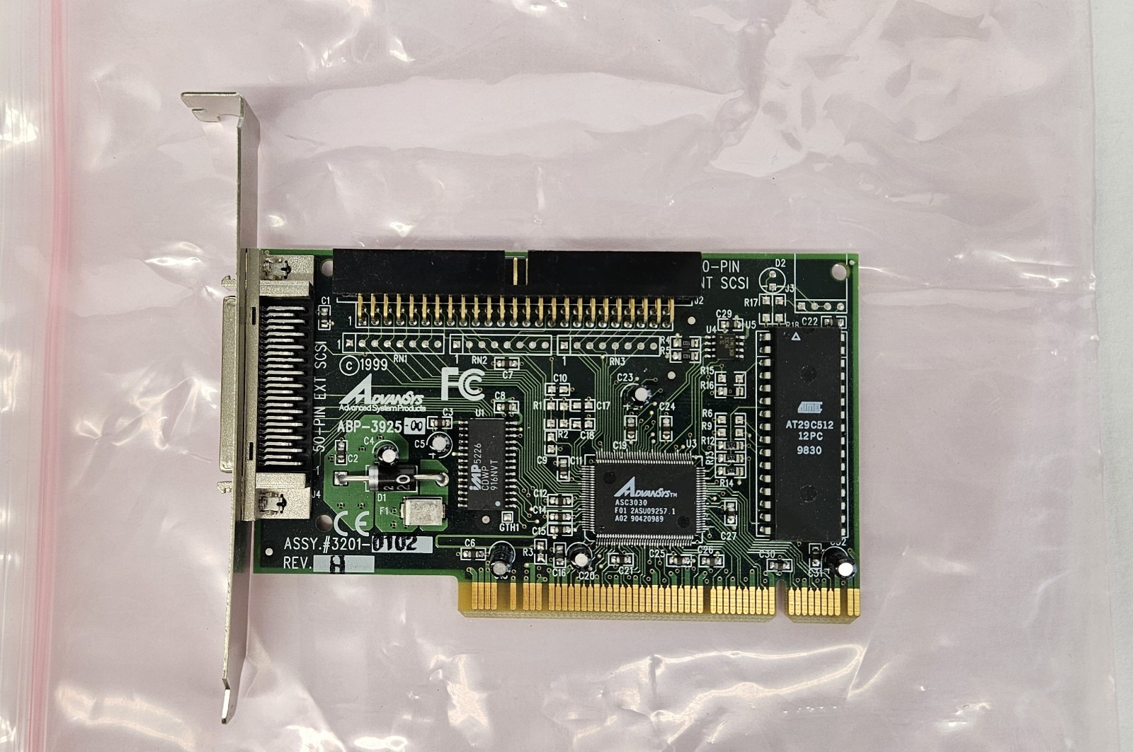 RARE VINTAGE AdvanSys ABP-3925 50 Pin SCSI PCI Card RARE VINTAGE AdvanSys ABP-3925 50 Pin SCSI PCI Card