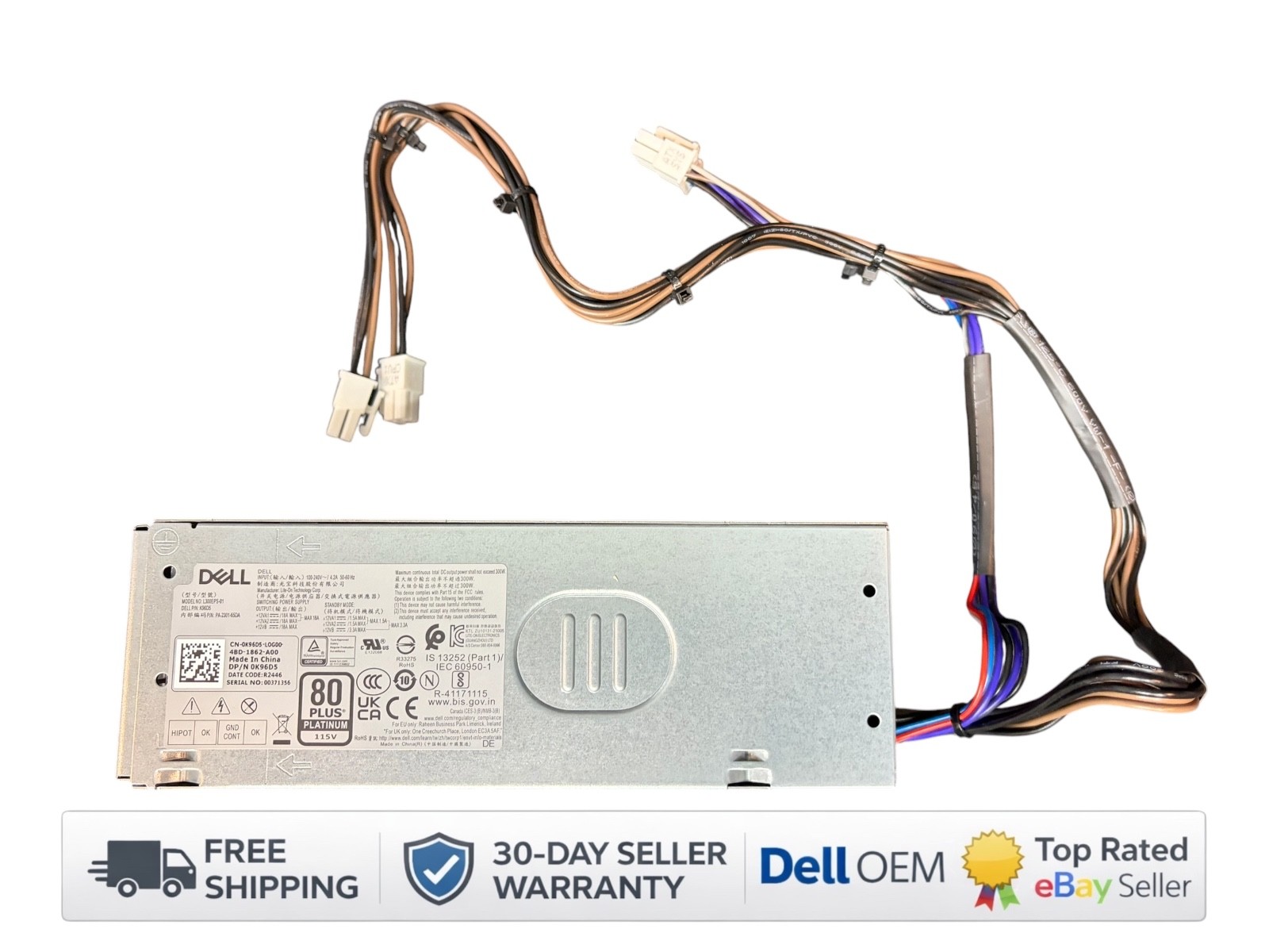 NEW Dell OptiPlex 7020 SFF Precision 3460 SFF 300W Power Supply L300EPS-01 K96D5 NEW Dell OptiPlex 7020 SFF Precision 3460 SFF 300W Power Supply L300EPS-01 K96D5