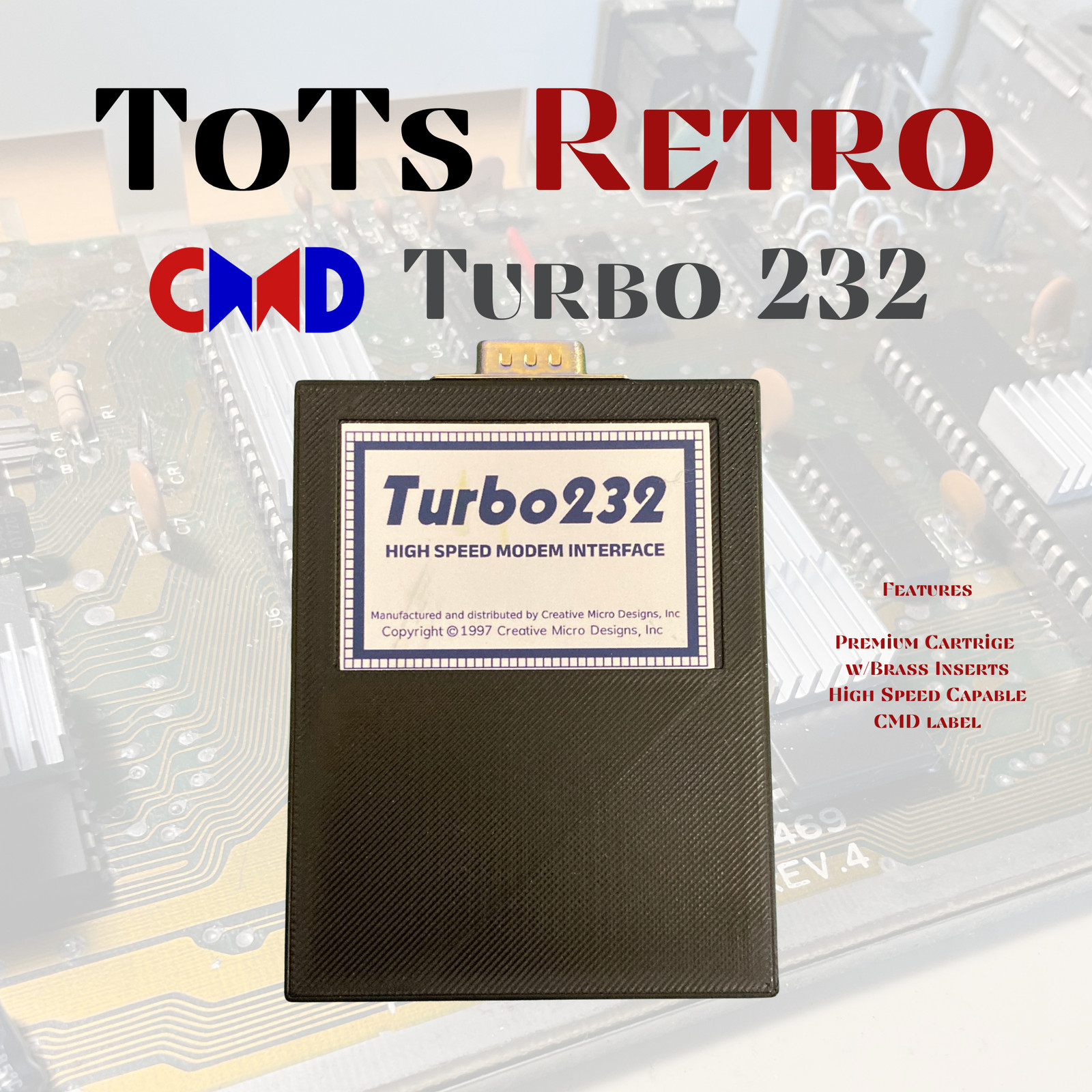 CMD Reproduction Turbo 232 High Speed Modem Interface Cartridge For C64 , c128 CMD Reproduction Turbo 232 High Speed Modem Interface Cartridge For C64 , c128