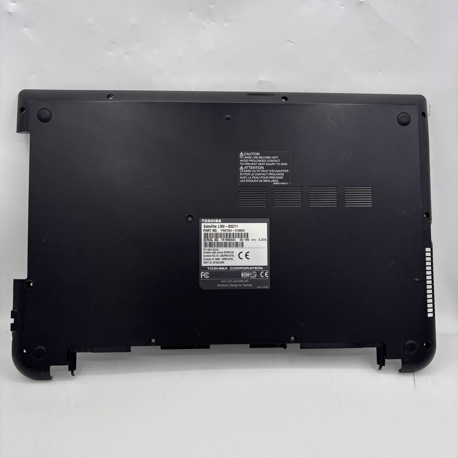 OEM Toshiba Satellite L55t-b5271 Base Bottom Case Cover Laptop OEM Toshiba Satellite L55t-b5271 Base Bottom Case Cover Laptop