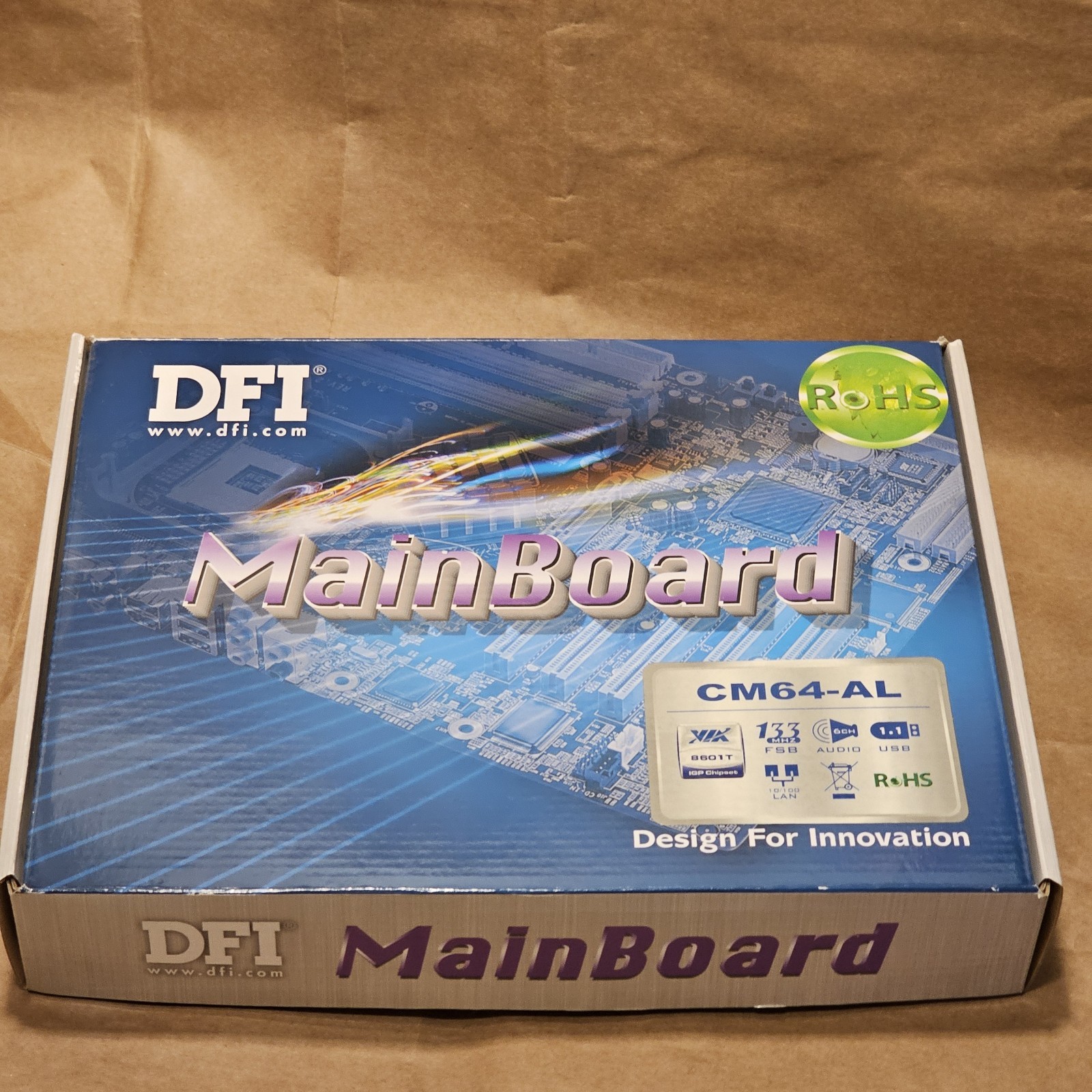DFI CM64-AL/G Socket 370 ATX Motherboard, SEALED VINTAGE, OEM Box w/Accesories DFI CM64-AL/G Socket 370 ATX Motherboard, SEALED VINTAGE, OEM Box w/Accesories