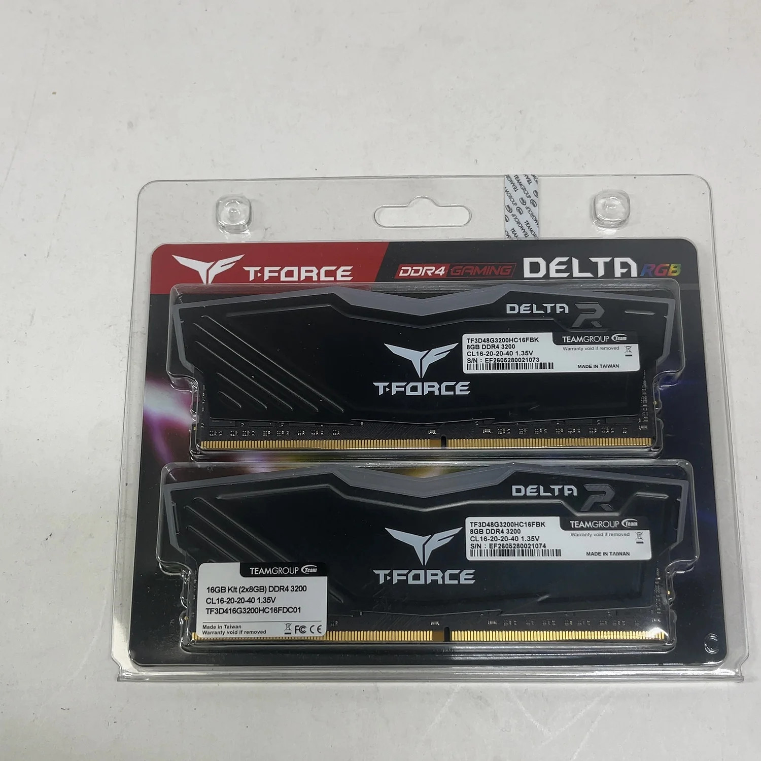 New TeamGroup T-Force Delta RGB 16GB (2x8GB) RAM DDR4 3200MHz New TeamGroup T-Force Delta RGB 16GB (2x8GB) RAM DDR4 3200MHz