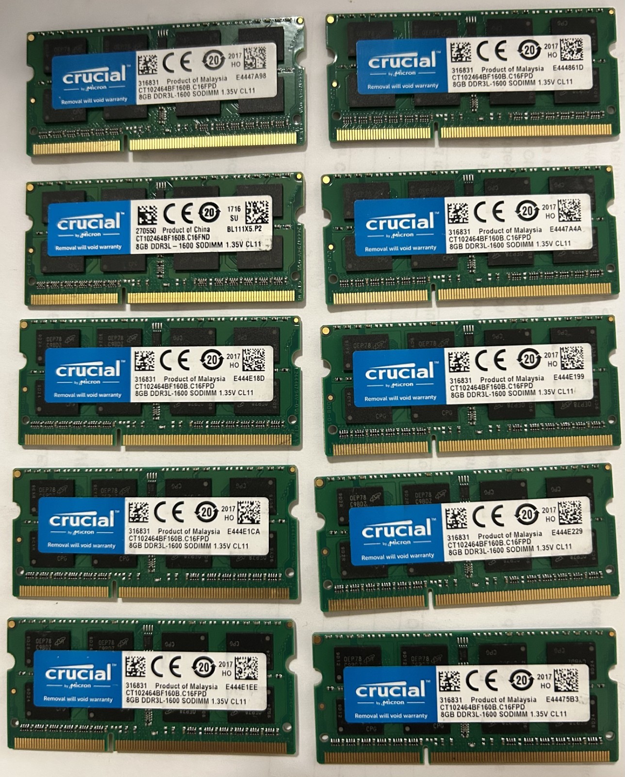 16GB Kit (2x8GB) Crucial DDR3L 1600MHz RAM PC3L-12800S SODIMM Memory Pair 16GB Kit (2x8GB) Crucial DDR3L 1600MHz RAM PC3L-12800S SODIMM Memory Pair