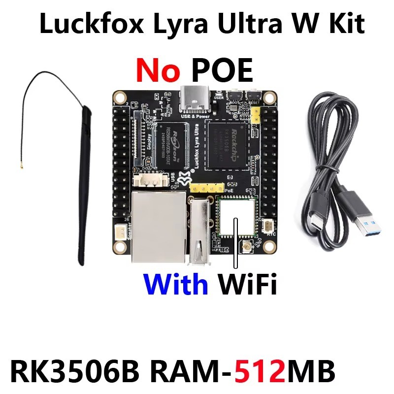 Luckfox Lyra Ultra RK3506B Development Board Cortex-A7 1.2GHz 512MB DDR3L 8GB