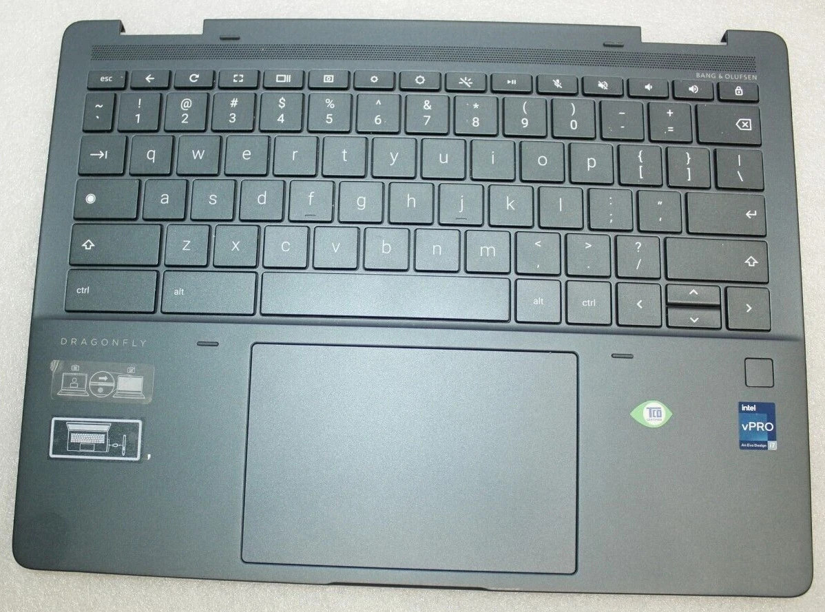 Genuine HP Elite Dragonfliy Chromebook Palmrest with Keyboard 4F0GRTATP00 Genuine HP Elite Dragonfliy Chromebook Palmrest with Keyboard 4F0GRTATP00