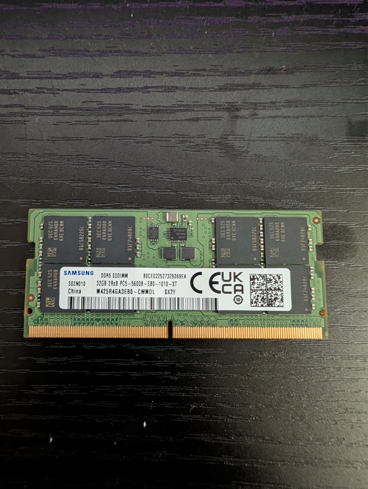 Samsung 32GB DDR5 5600 SO-DIMM CL46 2Rx8 Laptop Memory M425R4GA3EB0-CWM0L Samsung 32GB DDR5 5600 SO-DIMM CL46 2Rx8 Laptop Memory M425R4GA3EB0-CWM0L