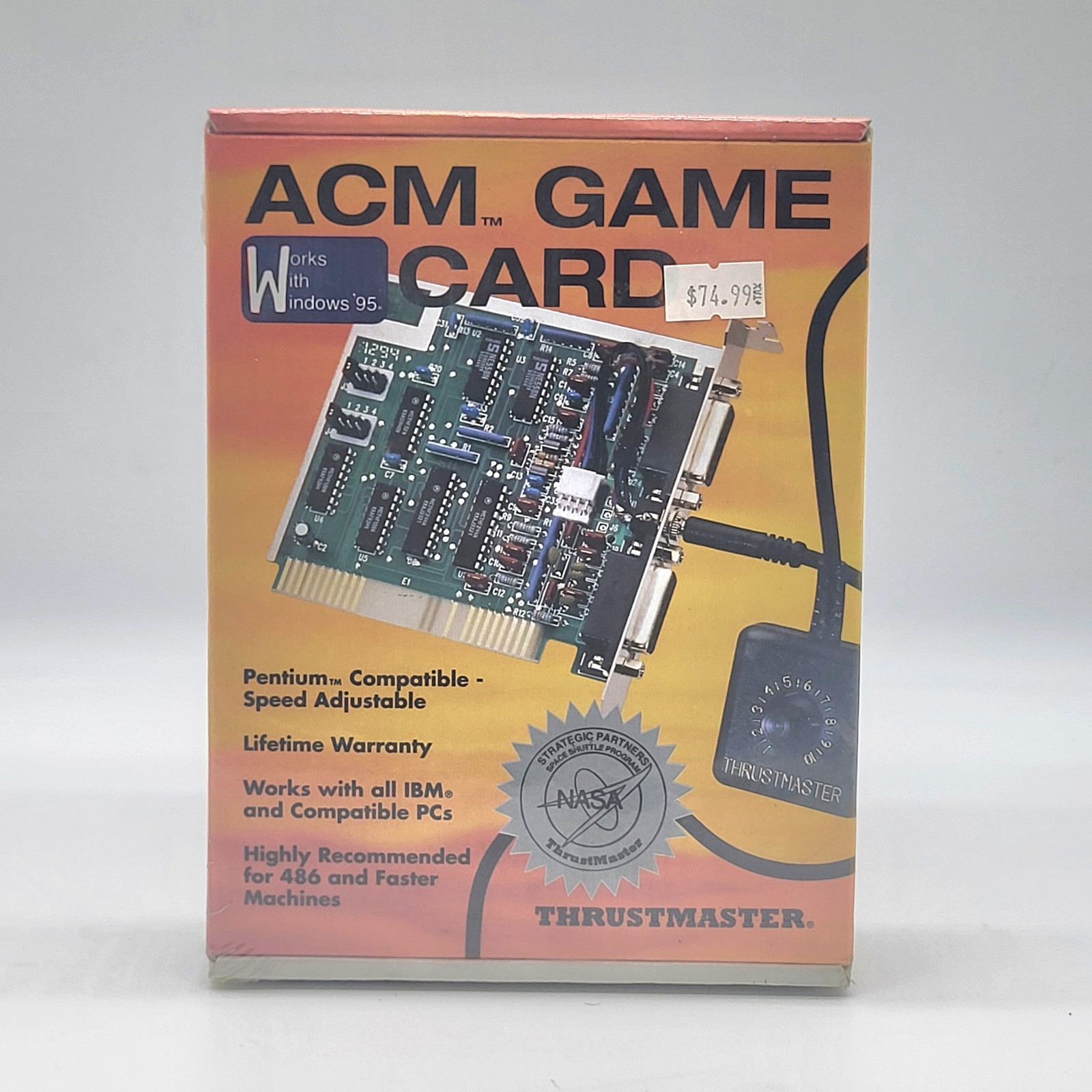 Thrustmaster ACM Game Card ISA NOS Sealed Vintage DOS Windows 95 Thrustmaster ACM Game Card ISA NOS Sealed Vintage DOS Windows 95