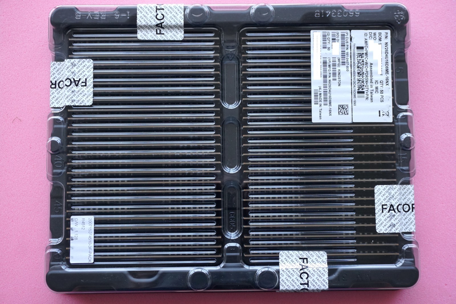 50pcs Kingston 16GB XMPC4-2666 DDR4-21300 Desktop Memory NV26D4U16D8ME-16NX (K50