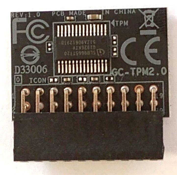 GC-TPM2.0 GIGABYTE TPM Module GC-TPM 2.0 (20 Pin 20-1) Trusted Platform Module GC-TPM2.0 GIGABYTE TPM Module GC-TPM 2.0 (20 Pin 20-1) Trusted Platform Module