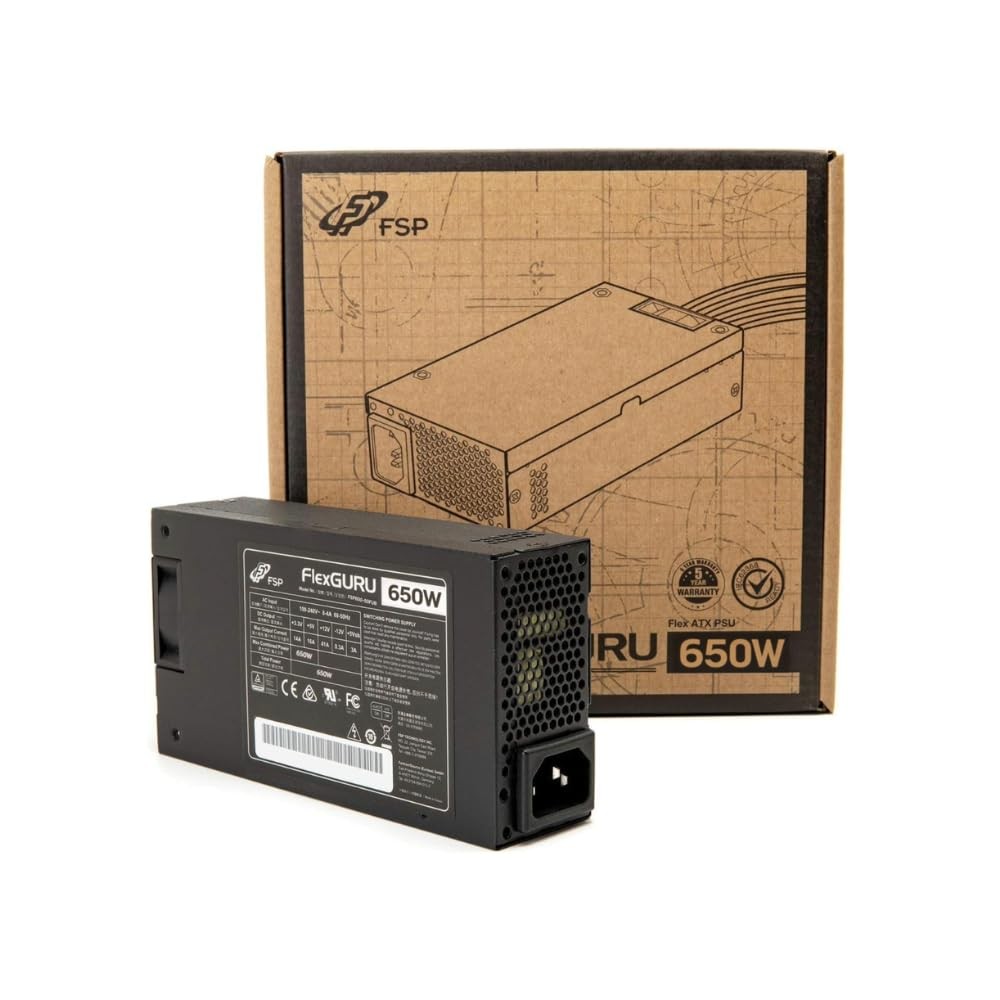 FSP FlexGURU Pro Power Supply, Flex ATX 650W, 80 Plus Platinum Certified PSU,... FSP FlexGURU Pro Power Supply, Flex ATX 650W, 80 Plus Platinum Certified PSU,...