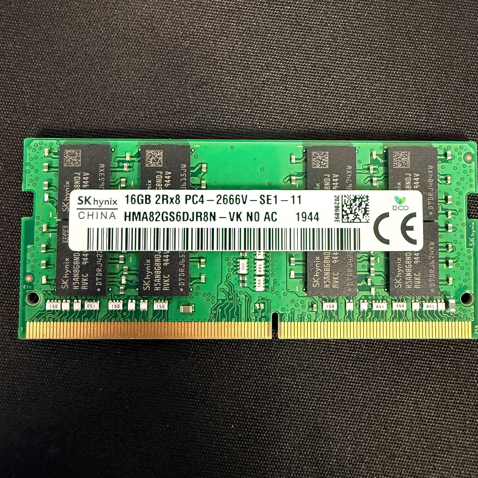 SK Hynix 16GB DDR4 2666 SODIMM Laptop RAM PC4 2666V 2Rx8 HMA82GS6DJR8N VK