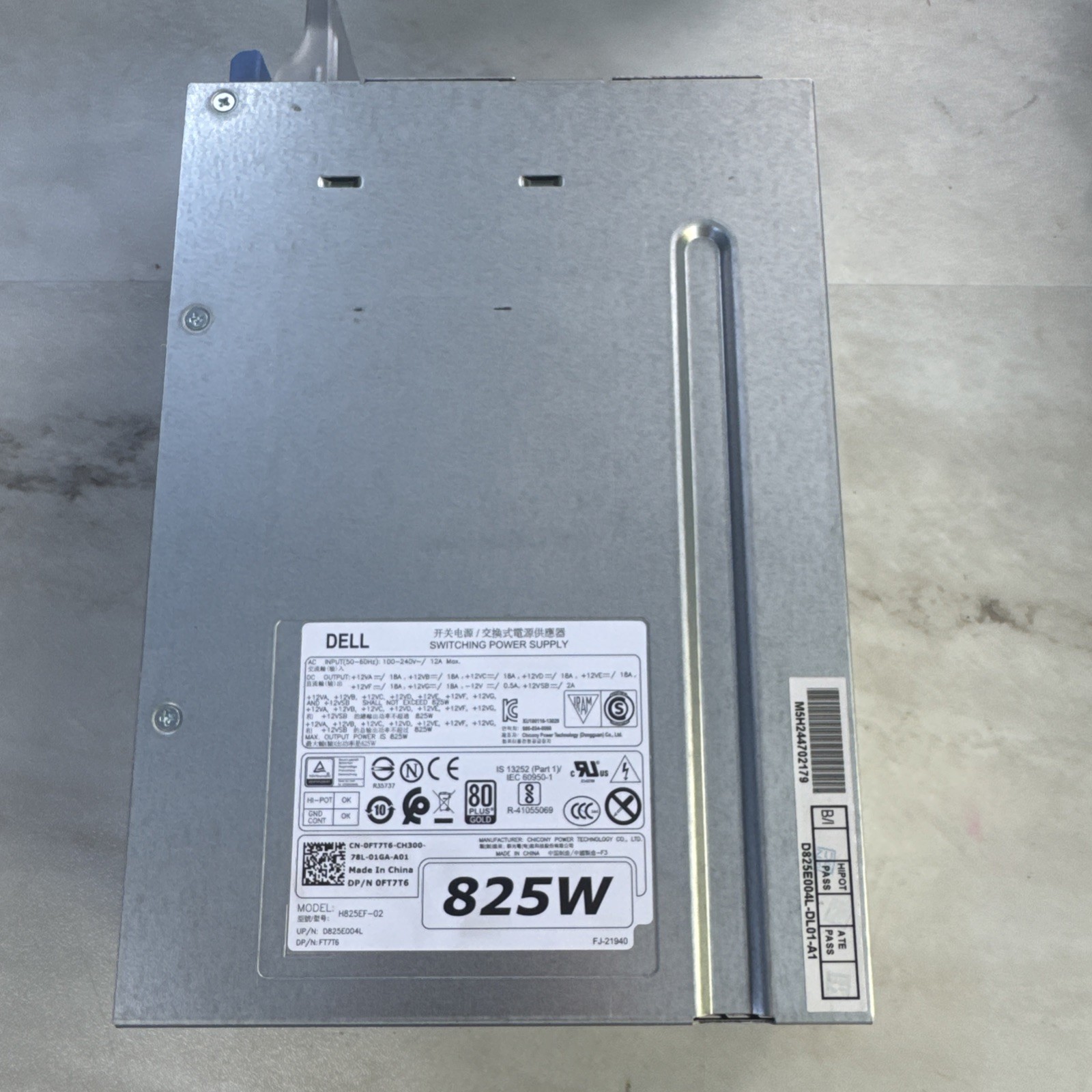 Dell Precision T7810 T7610 825W Switching Power Supply 0FT7T6, H825EF-02. Dell Precision T7810 T7610 825W Switching Power Supply 0FT7T6, H825EF-02.