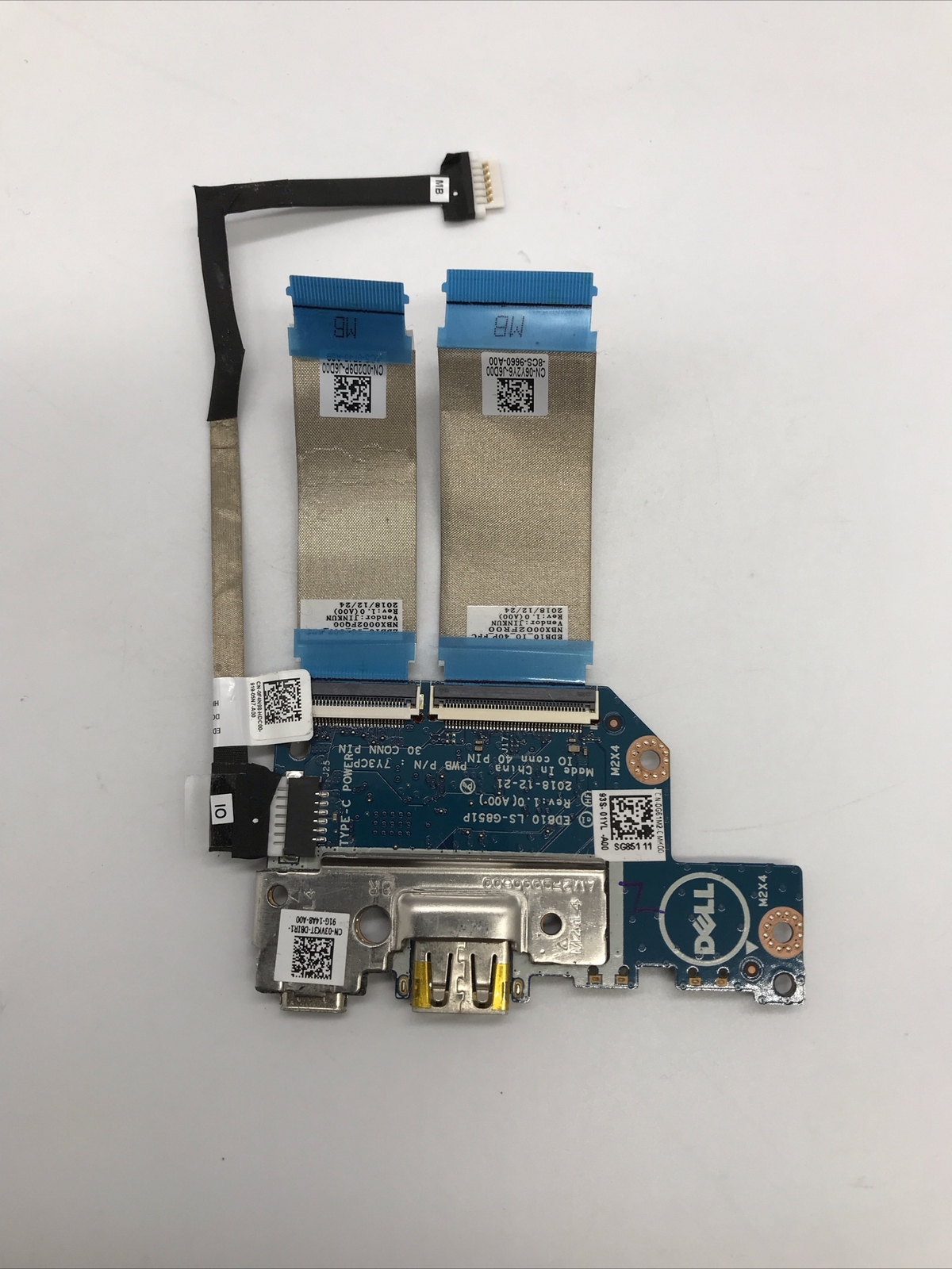 OEM Dell Chromebook 11-3100 NT P29T OEM USB-C/USB Port Board w/Cables - LS-G851P OEM Dell Chromebook 11-3100 NT P29T OEM USB-C/USB Port Board w/Cables - LS-G851P