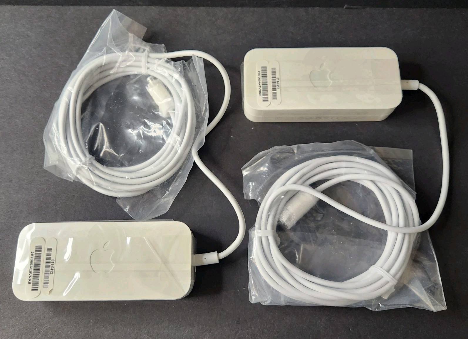2x NEW Apple Airport Extreme Power Supply A1202 White Adapter Cord Sticker Seals