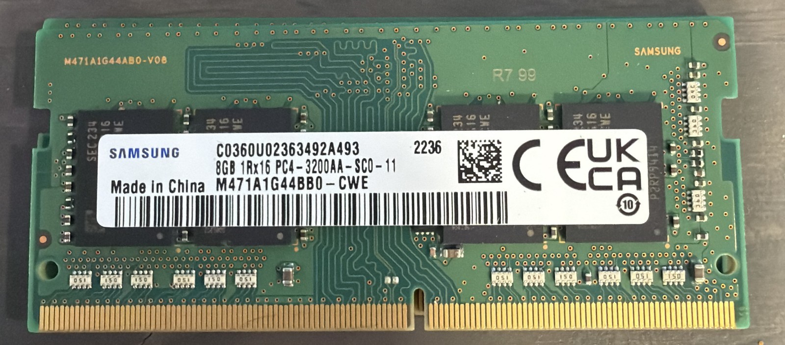 Samsung 8GB DDR4 3200 SODIMM Laptop RAM M471A1G44BB0-CWE PC4-3200AA 1Rx16 Samsung 8GB DDR4 3200 SODIMM Laptop RAM M471A1G44BB0-CWE PC4-3200AA 1Rx16