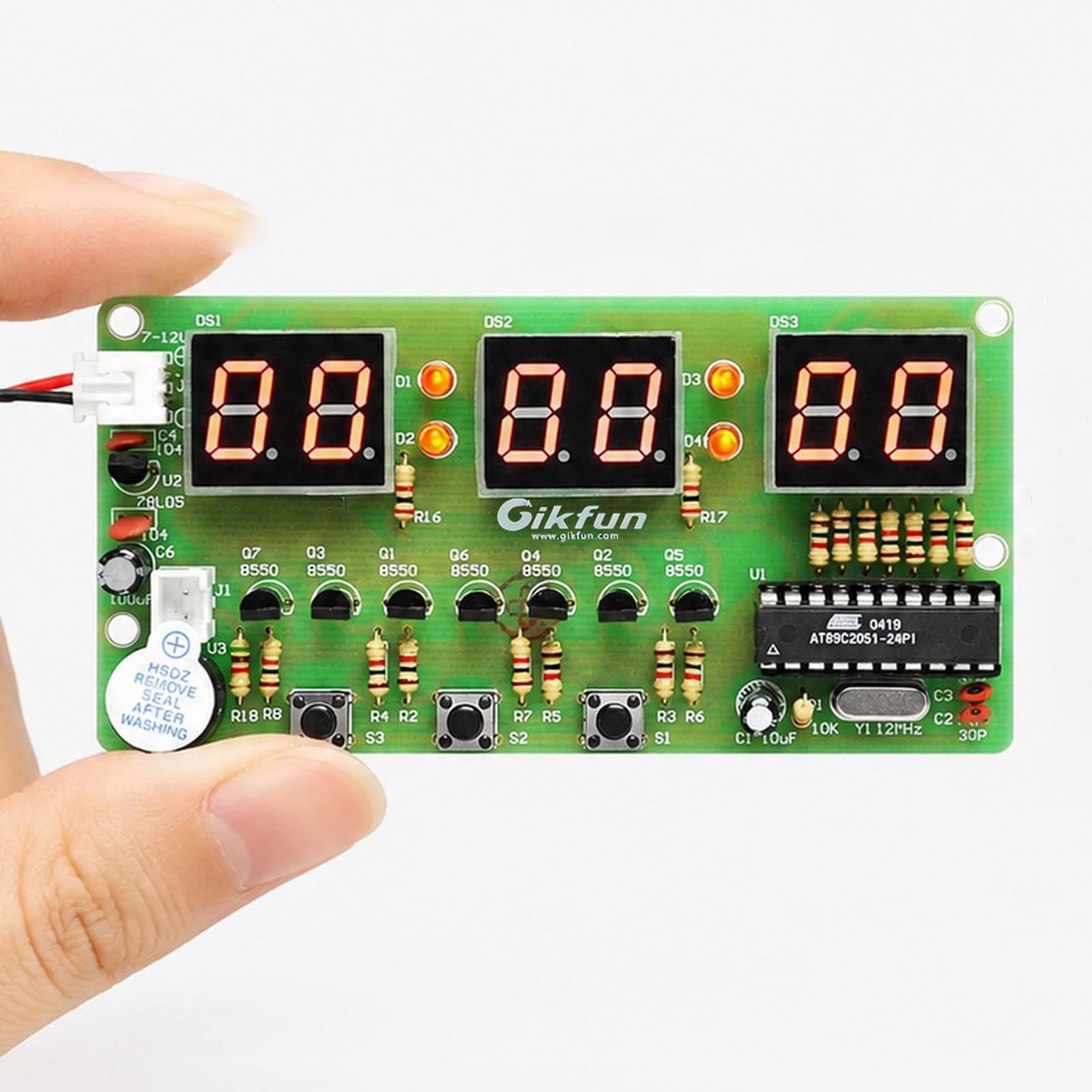 6 Bits Digital LED Electronic Clock DIY Kits PCB Soldering Practice Learning ... 6 Bits Digital LED Electronic Clock DIY Kits PCB Soldering Practice Learning ...