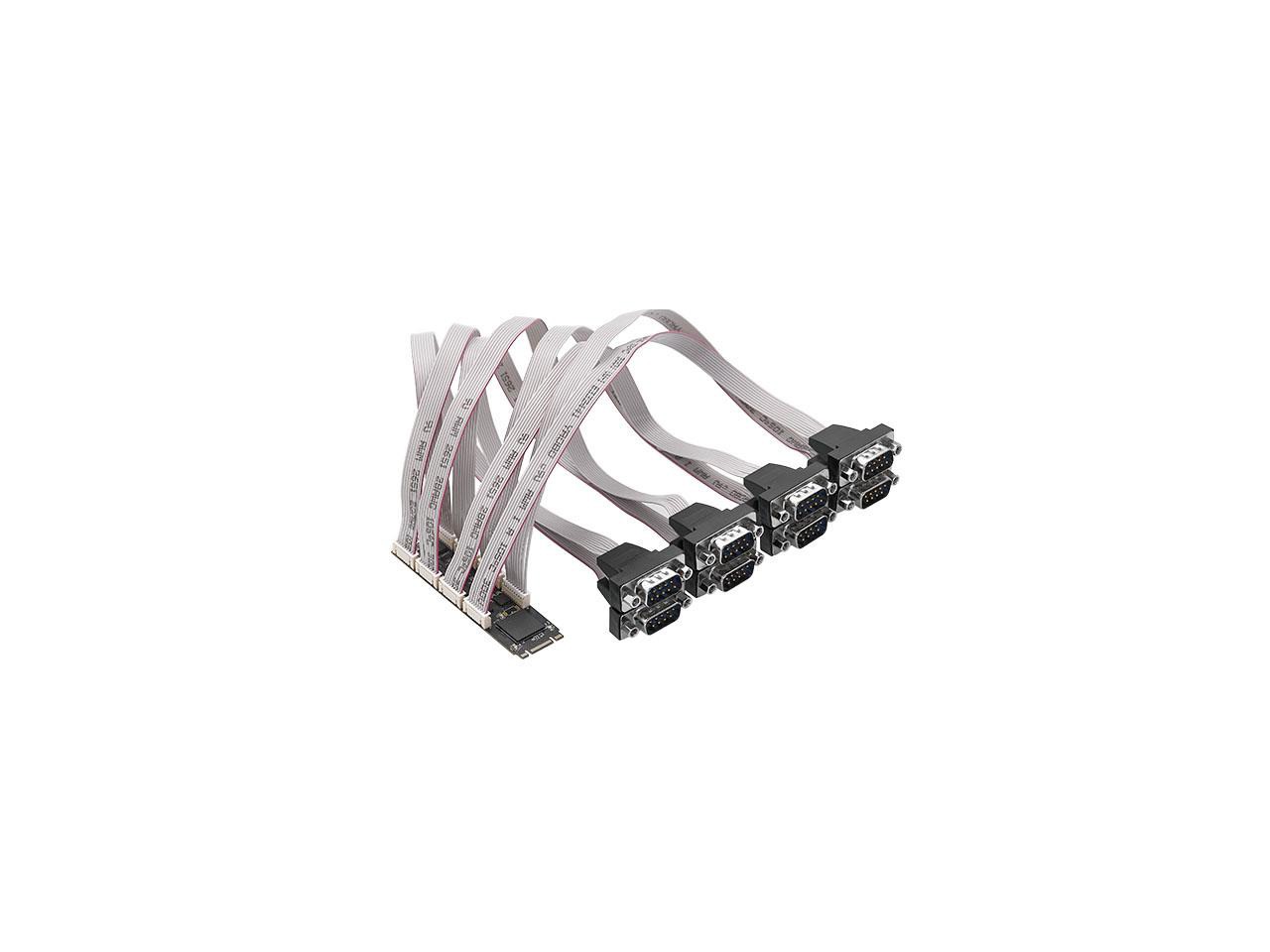Syba 8 Port RS-232 DB9 Serial M.2 B+M Key Controller Card - SI-ADA15071 Syba 8 Port RS-232 DB9 Serial M.2 B+M Key Controller Card - SI-ADA15071