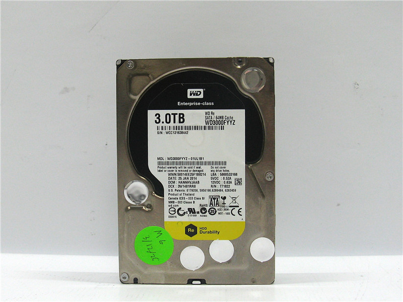 WD WD3000FYYZ 3TB 3.5 Inch SATA Hard Drive Enterprise Storage WD WD3000FYYZ 3TB 3.5 Inch SATA Hard Drive Enterprise Storage