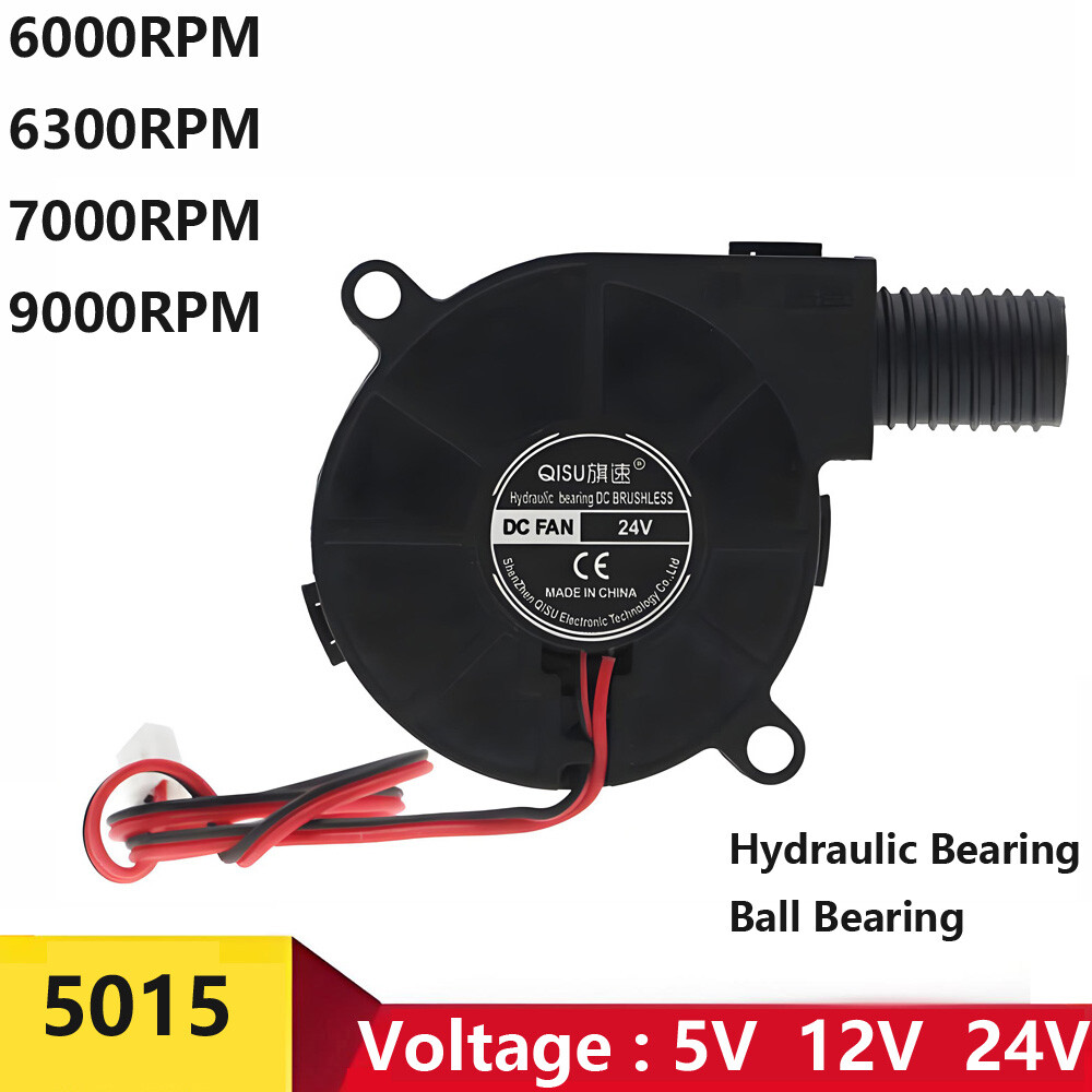 5015 Radial Turbo Blower Fan Cooling Fan DC Brushless 5V 12V 24V For 3D Printer 5015 Radial Turbo Blower Fan Cooling Fan DC Brushless 5V 12V 24V For 3D Printer