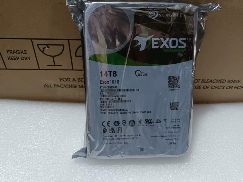 One Brand New ST14000NM000J Seagate Exos X18 14TB 3.5 7200RPM SATA