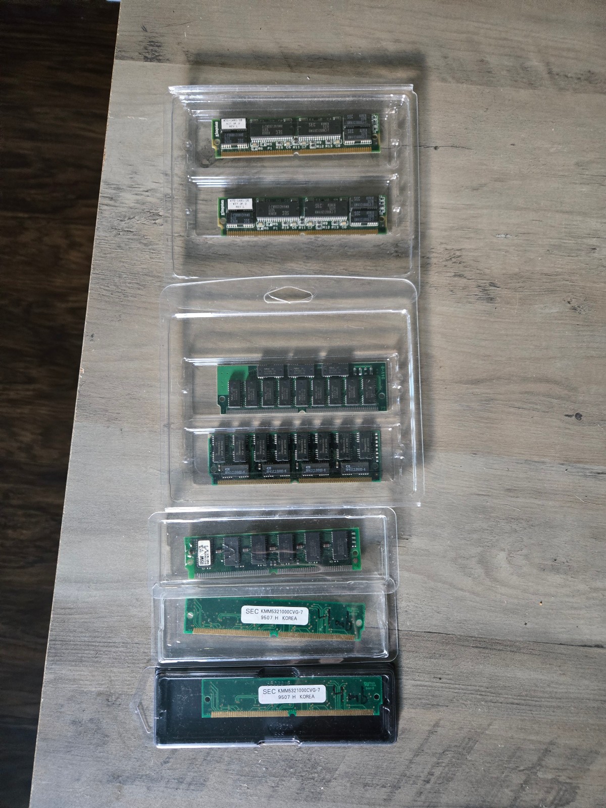QTY 7 SIMM Memory RAM Lot 4MB 8MB Parity/Non-Parity Vintage IBM SEC Kingston QTY 7 SIMM Memory RAM Lot 4MB 8MB Parity/Non-Parity Vintage IBM SEC Kingston