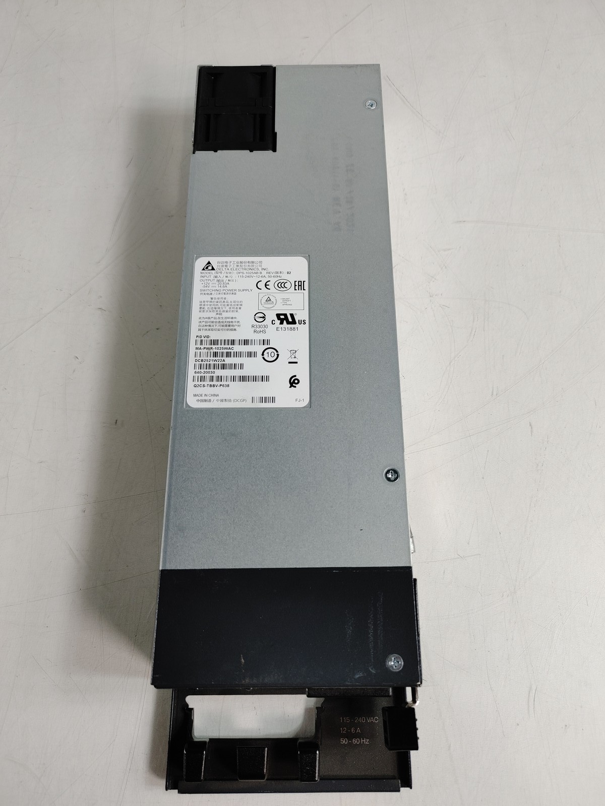 Cisco Meraki Meraki 1025 W Hot Swap 1U Enterprise Power Supply 640-20030 Cisco Meraki Meraki 1025 W Hot Swap 1U Enterprise Power Supply 640-20030