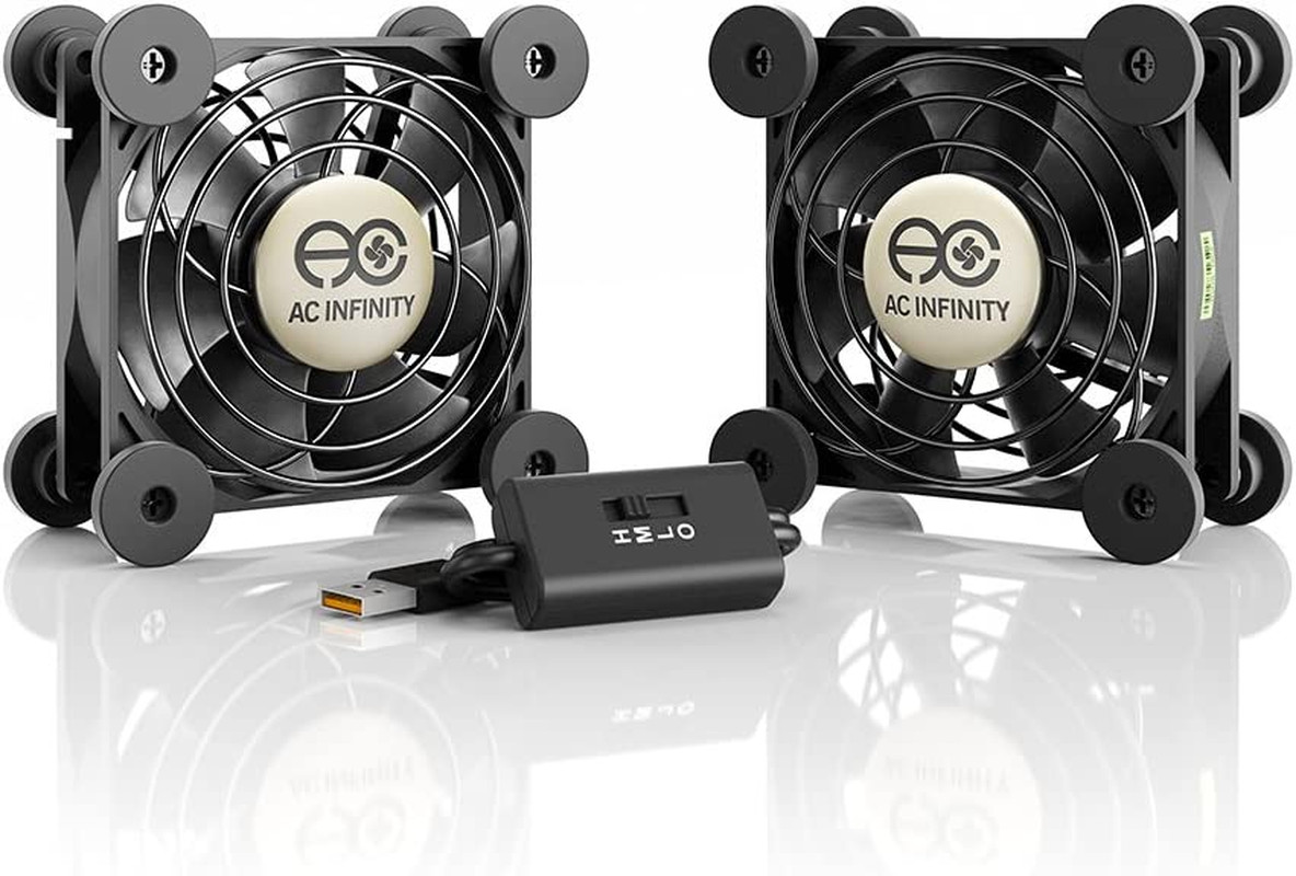 AC Infinity MULTIFAN S5, Quiet Dual 80mm USB Fan, UL-Certified for Receiver DVR AC Infinity MULTIFAN S5, Quiet Dual 80mm USB Fan, UL-Certified for Receiver DVR