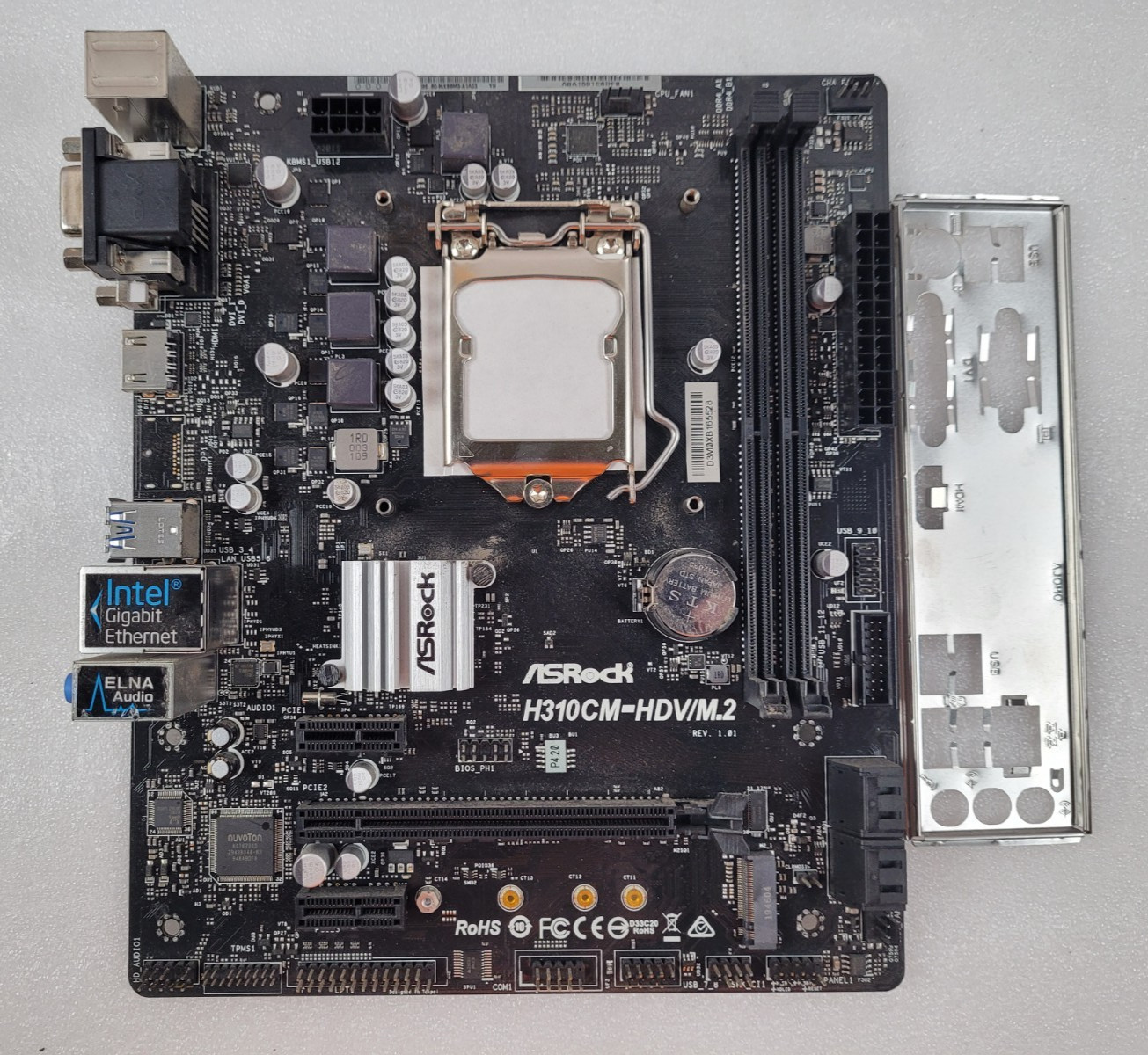 AsRock H310CM-HDV/M.2 LGA 1151 microATX Intel DDR4 Motherboard