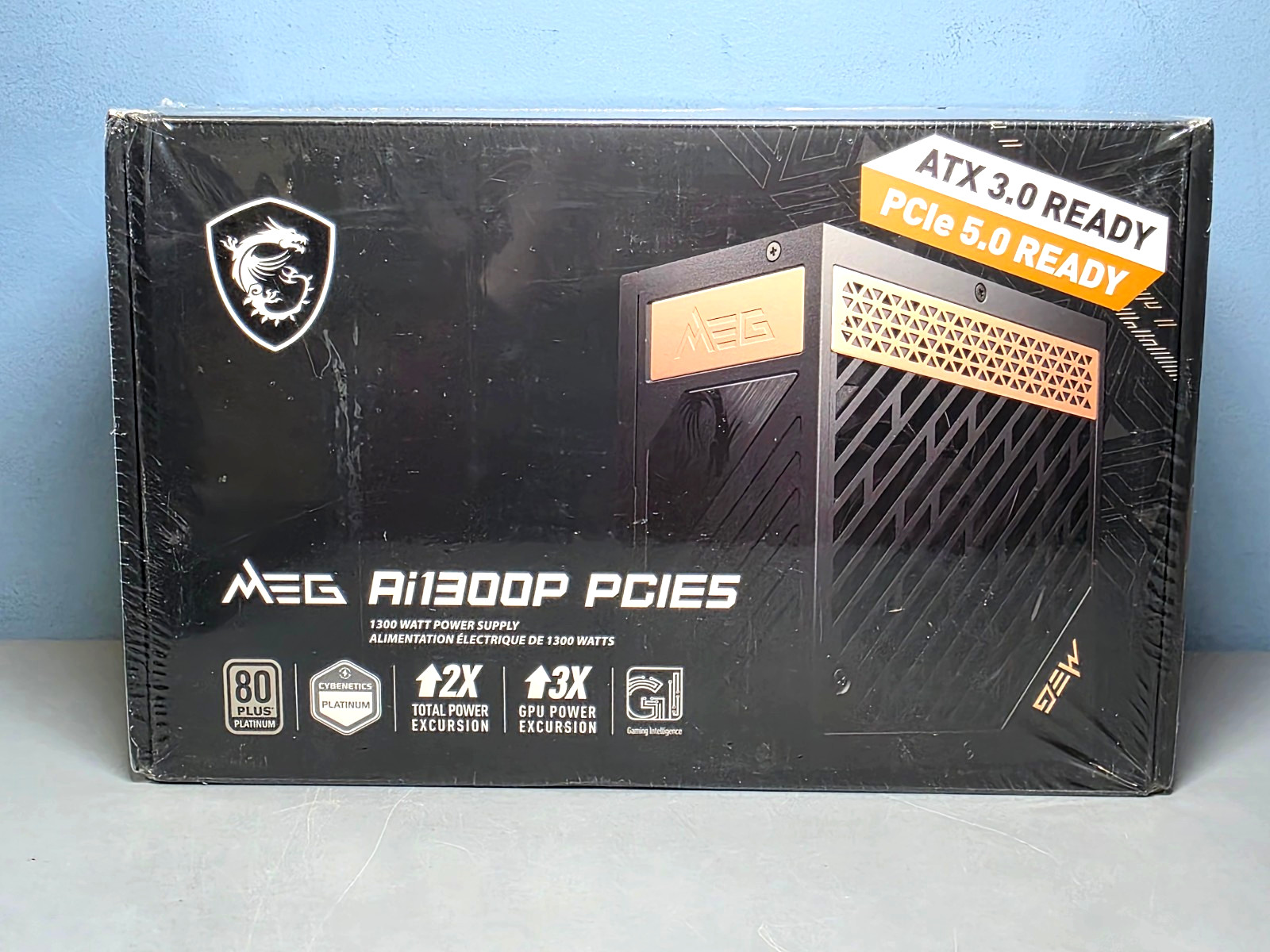 MSI Meg Ai1300P PCIE5 1300 Watt Power Supply 80 Plus Platinum New & Sealed MSI Meg Ai1300P PCIE5 1300 Watt Power Supply 80 Plus Platinum New & Sealed
