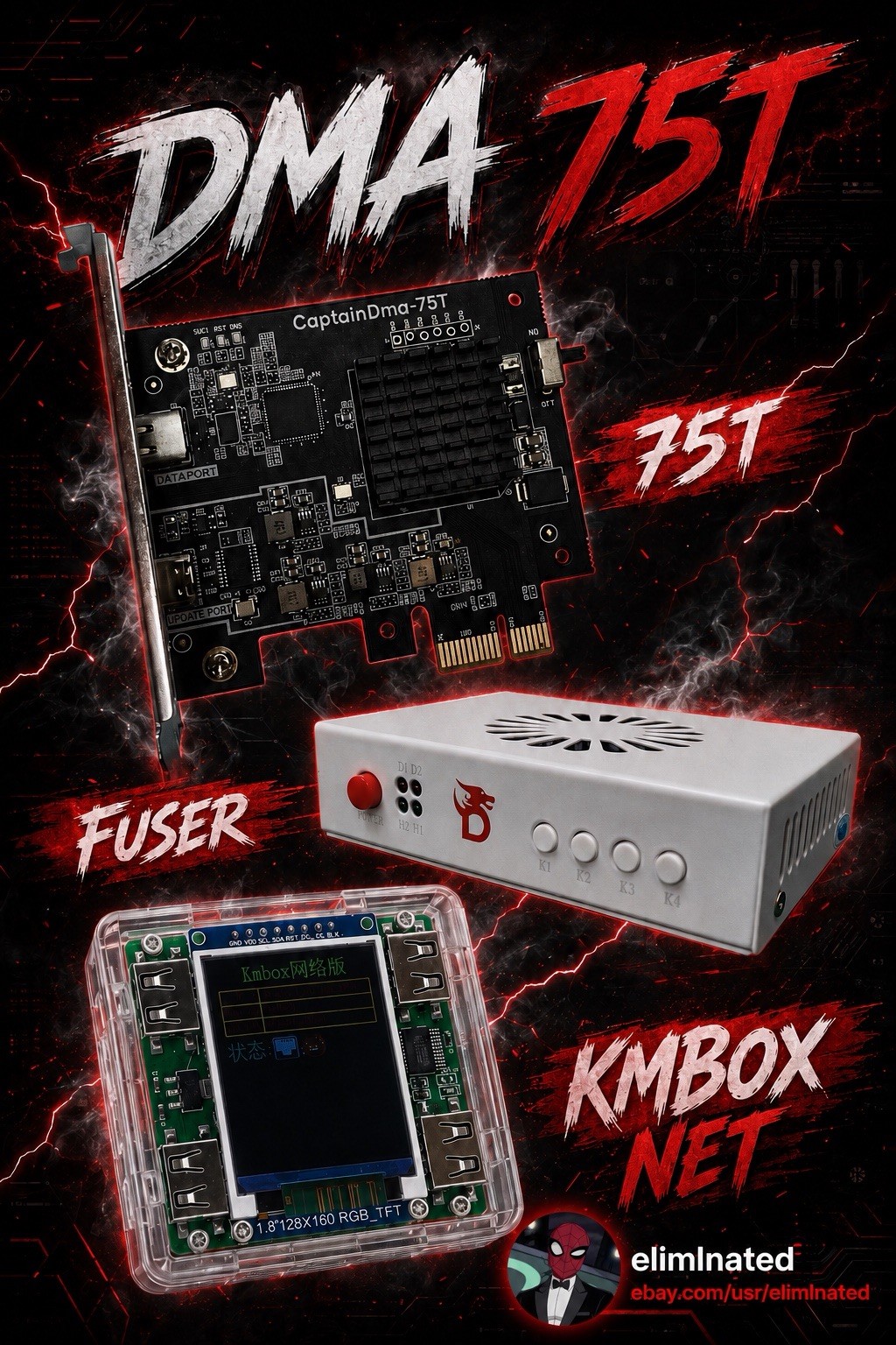 Captain DMA 75T / Fuser /KMbox Net / DMA Bundle BRAND NEW / Installed Firmware Captain DMA 75T / Fuser /KMbox Net / DMA Bundle BRAND NEW / Installed Firmware