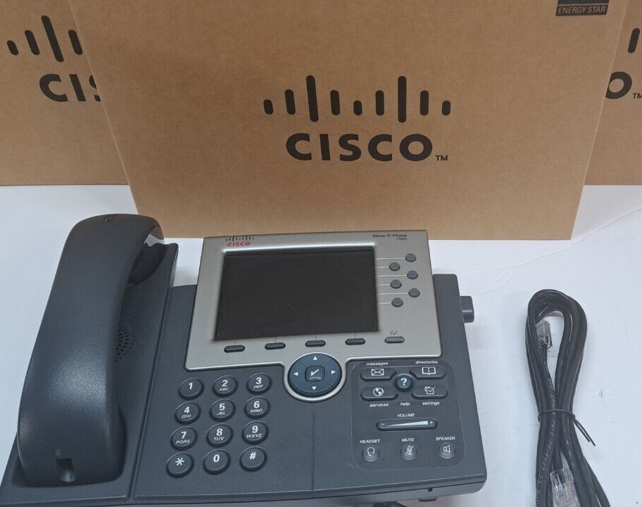 Cisco CP-7965 7965 Unified IP Phone, Color 5-Inch TFT Display, VoIP w/handset