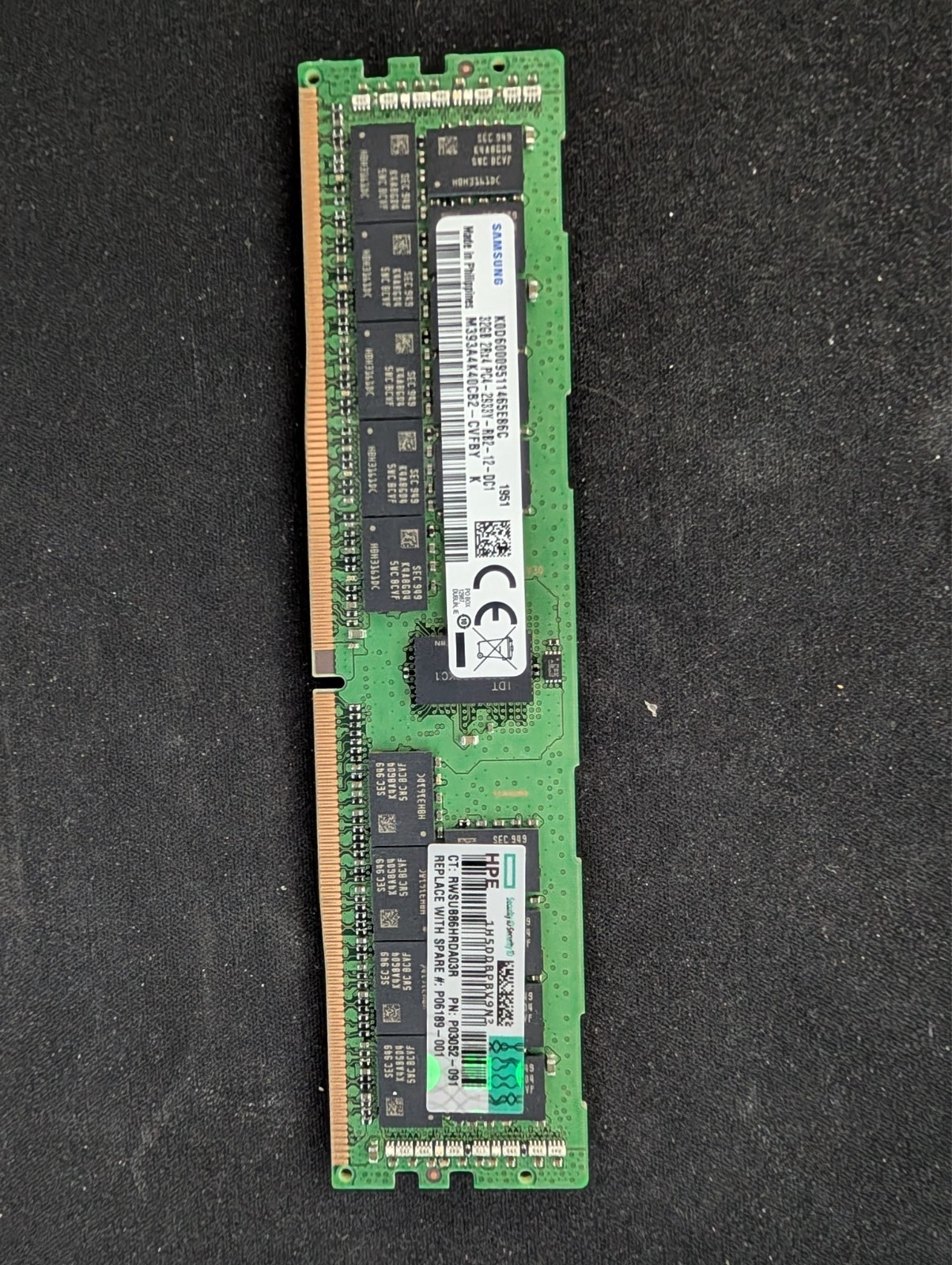 HP 32GB DDR4 RDIMM P03052-091 Server Memory RAM HP 32GB DDR4 RDIMM P03052-091 Server Memory RAM
