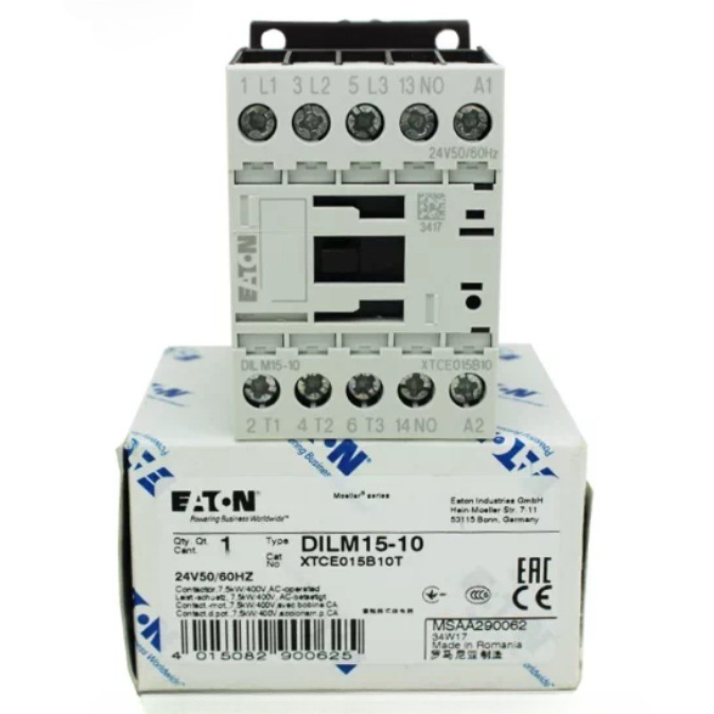 1PCS New EATON MOELLER DILM15-10 24VDC Contactor Industrial Power Automation