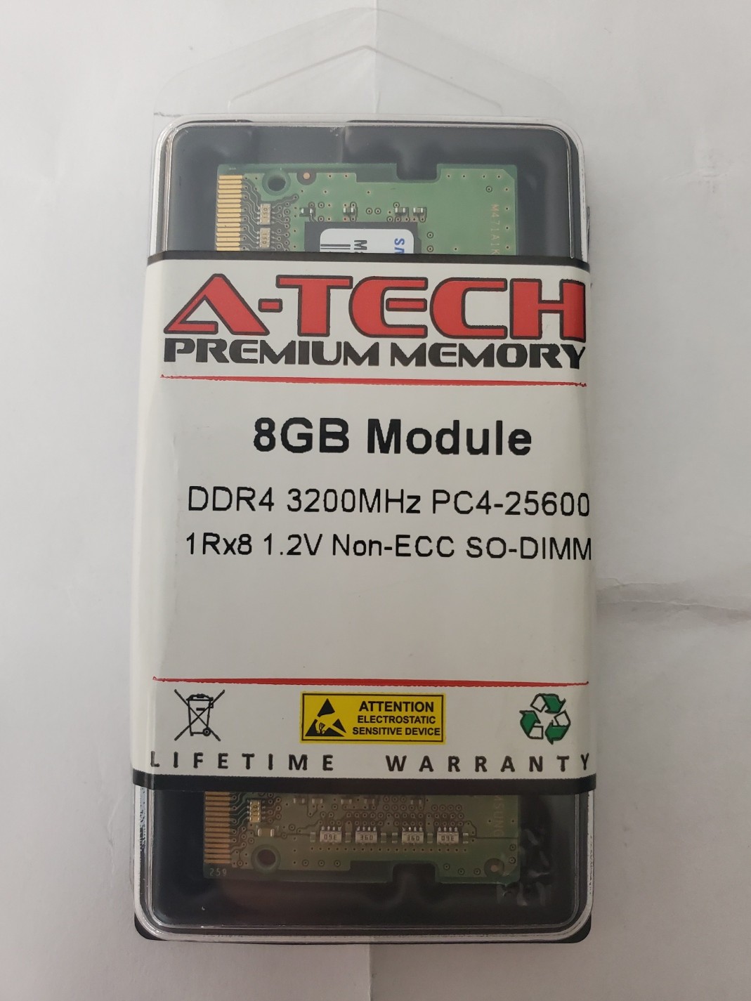 A-Tech 8GB PC4-25600 Laptop SO-DIMM DDR4 3200MHz Non-ECC 260-Pin Memory SAMSUNG A-Tech 8GB PC4-25600 Laptop SO-DIMM DDR4 3200MHz Non-ECC 260-Pin Memory SAMSUNG