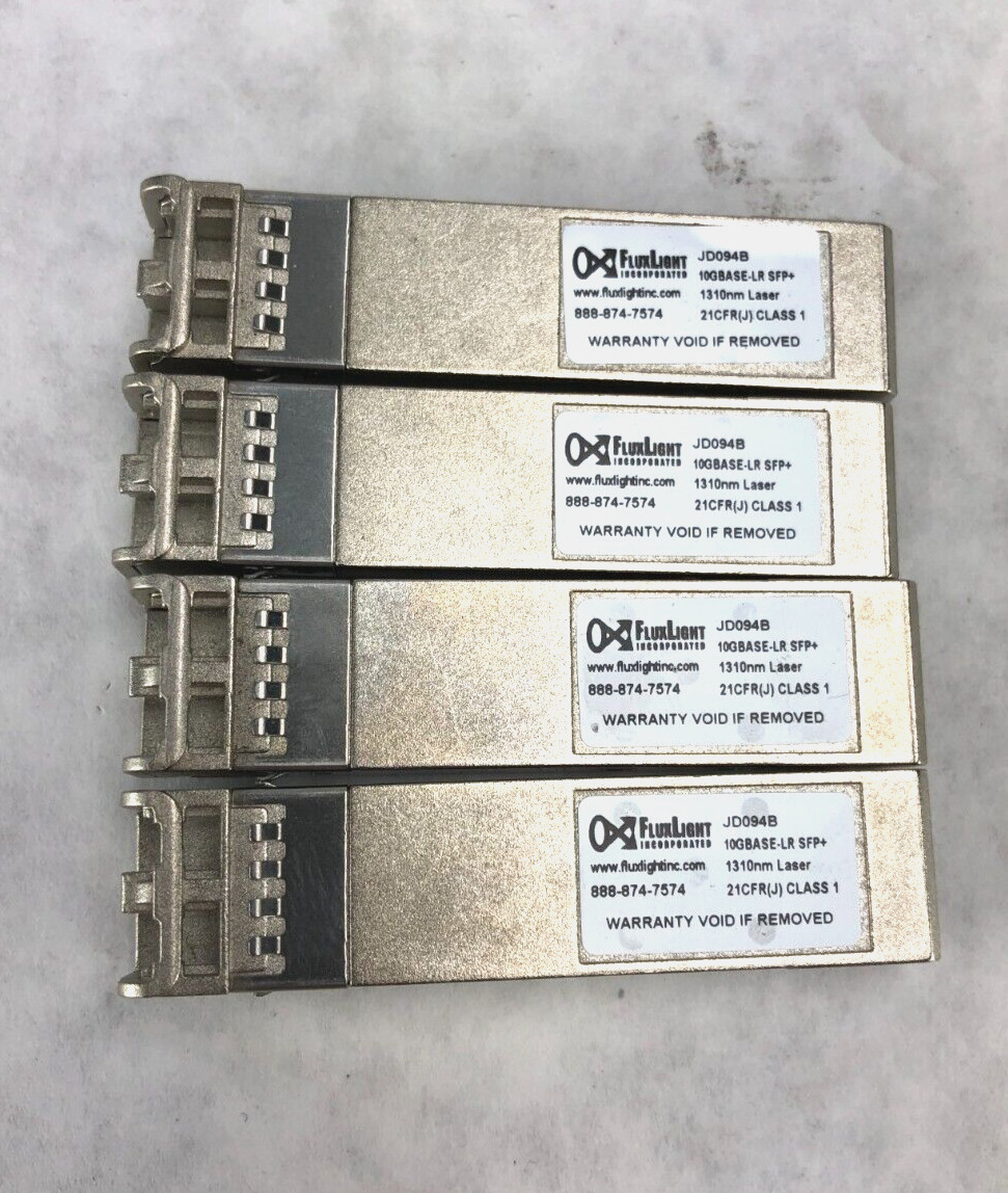 Lot of 4 10G JD094B 10G SFP+ LR Transceiver Lot of 4 10G JD094B 10G SFP+ LR Transceiver