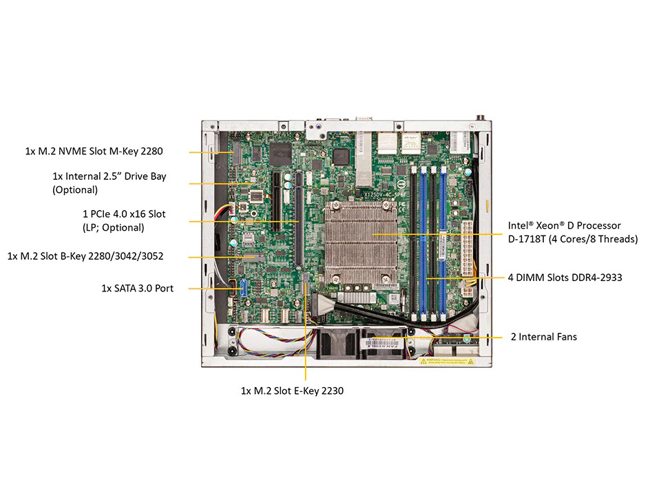 SuperMicro SYS-E300-12D-4CN6P Server CSE-E300+ X12SDV-4C-SP6F + MCP-250-10133-0N SuperMicro SYS-E300-12D-4CN6P Server CSE-E300+ X12SDV-4C-SP6F + MCP-250-10133-0N