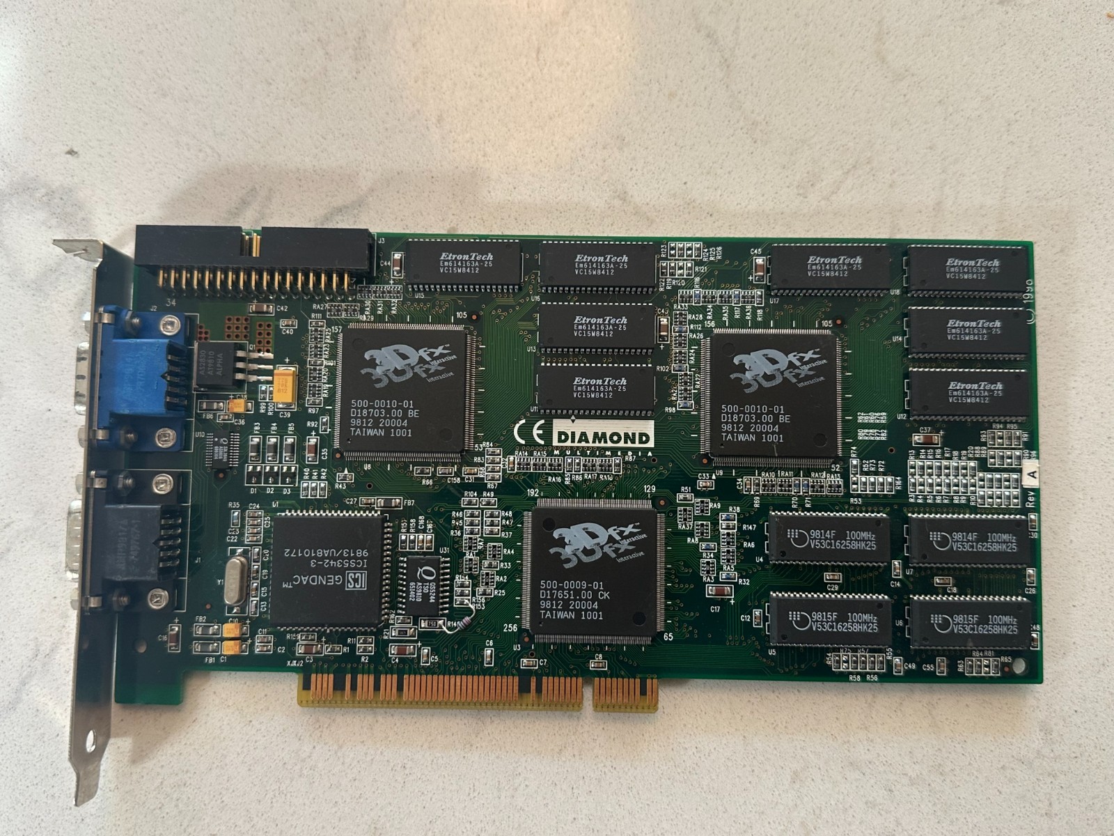 Diamond Monster 3D II 3DFX Voodoo 2 PCI 8MB 23150109-101 Card