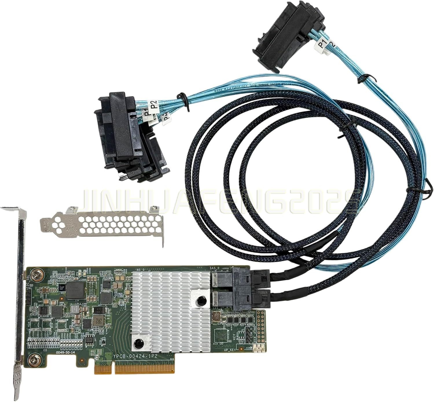 Inspur LSI 9300-8i SATA / SAS HBA Controller IT Mode 12GB PCIe 8643-SAS Cables