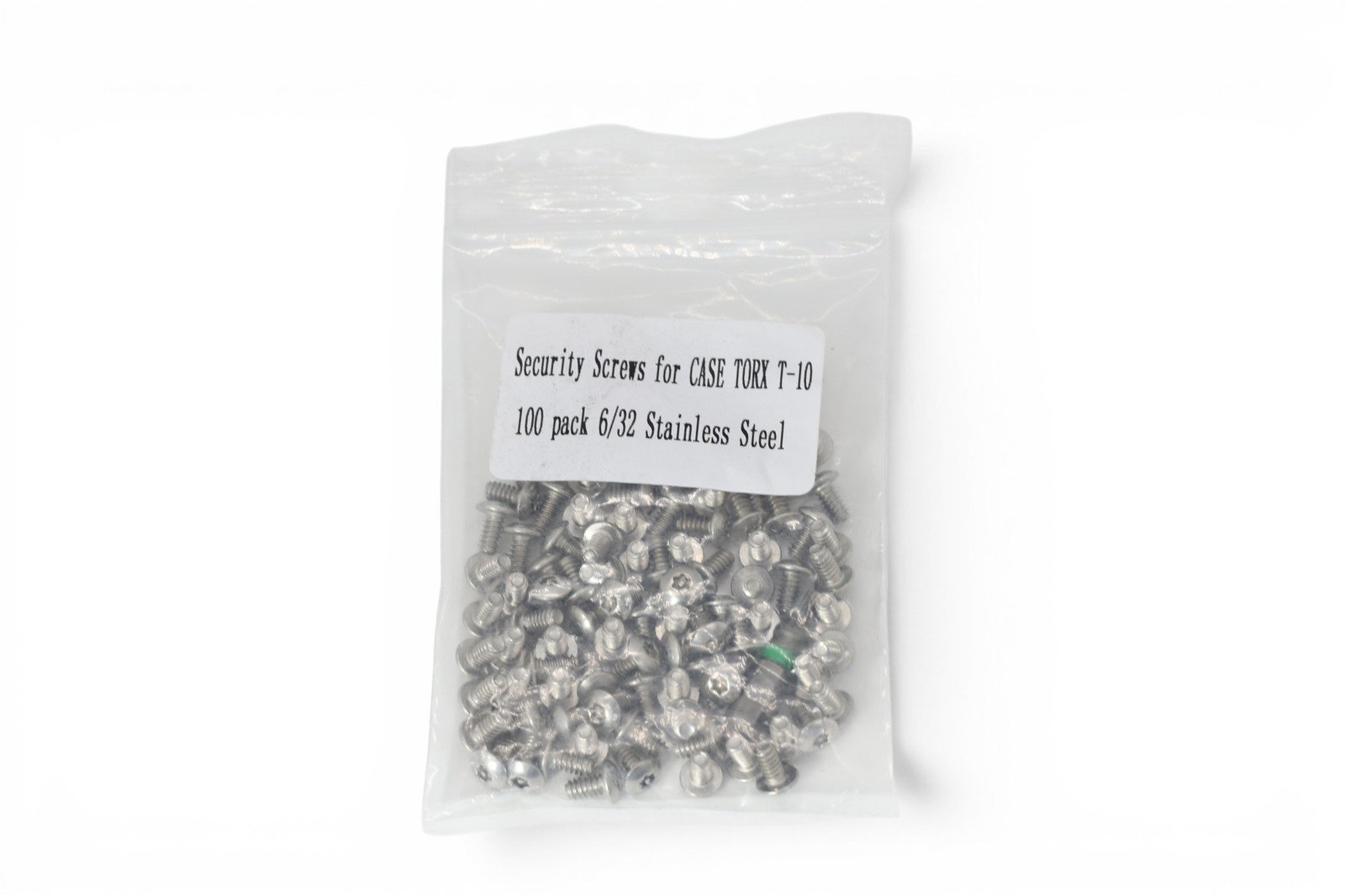 Security Screws for CASE TORX T-10 100 pack 6/32 Stainless Steel