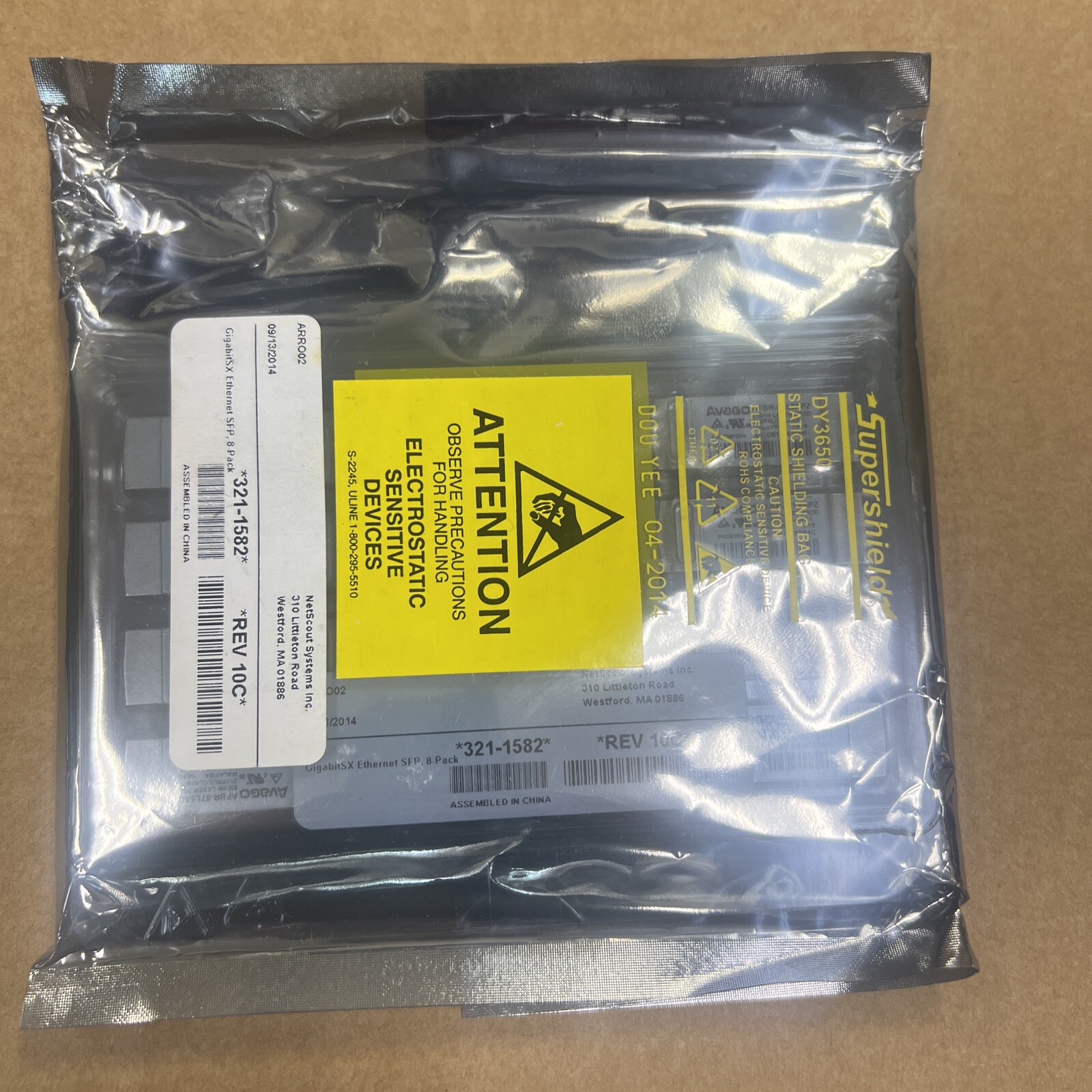 NetScout 321-1582 GigabitSX Ethernet SFP 8 Pack Avago AFBR-57L5AZP NetScout 321-1582 GigabitSX Ethernet SFP 8 Pack Avago AFBR-57L5AZP