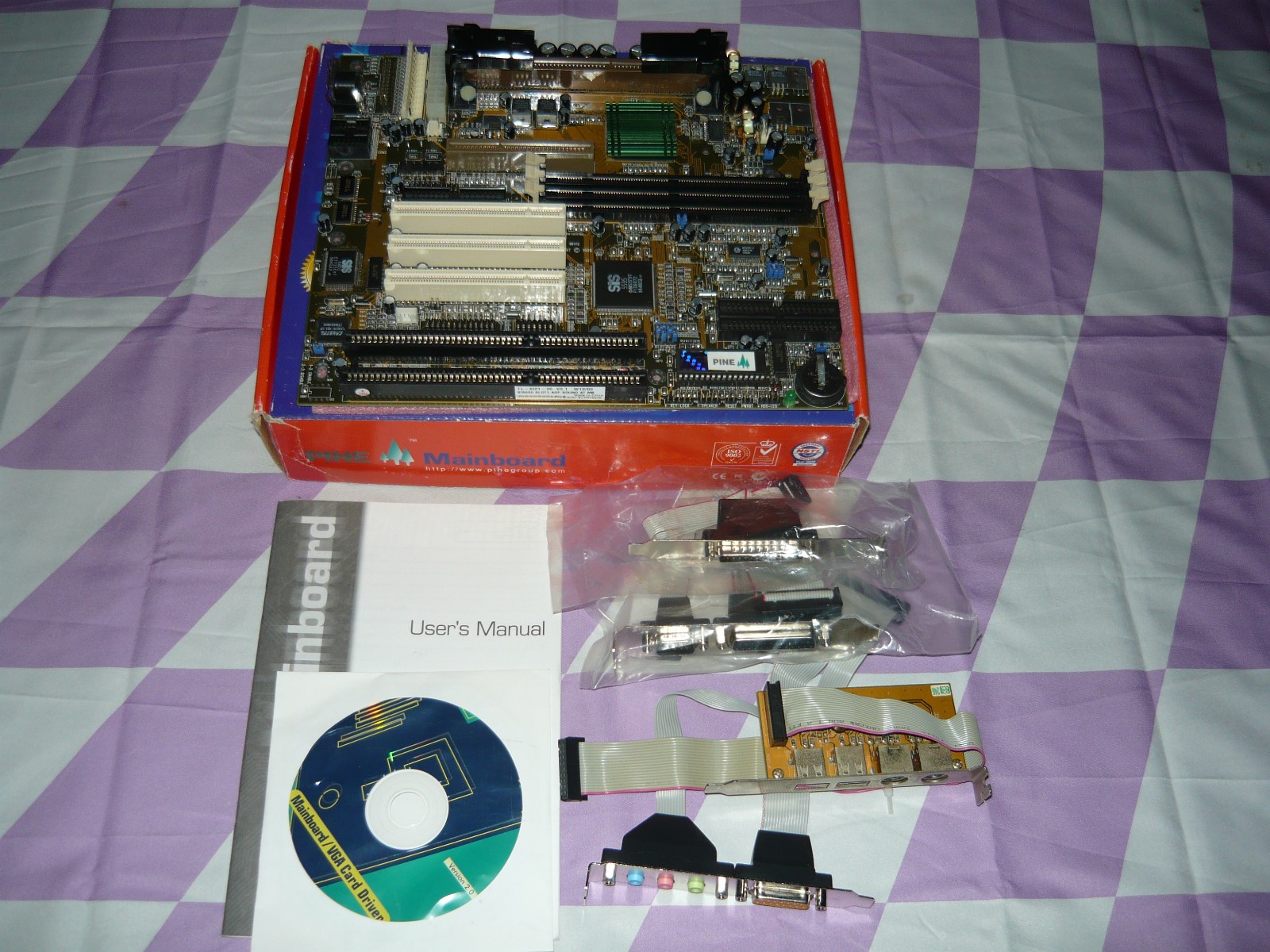 Vintage Pinetech TL-SI21-20 Slot 1 Pentium II Motherboard Original Box Tested Vintage Pinetech TL-SI21-20 Slot 1 Pentium II Motherboard Original Box Tested