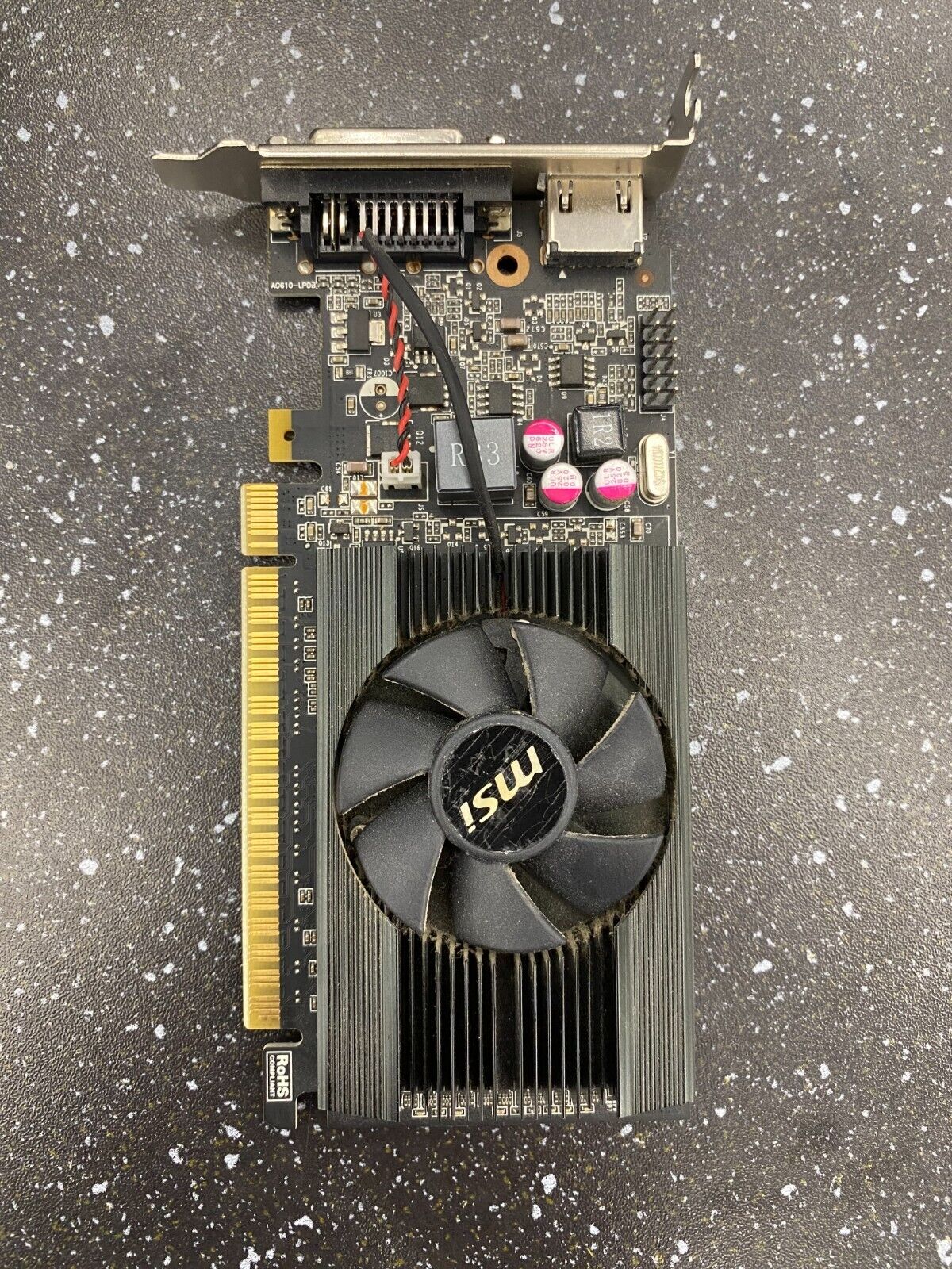MSI NVIDIA GeForce GT 610 2GB DDR3 PCIE Graphics Card - HDMI, DVI *BAD FAN*