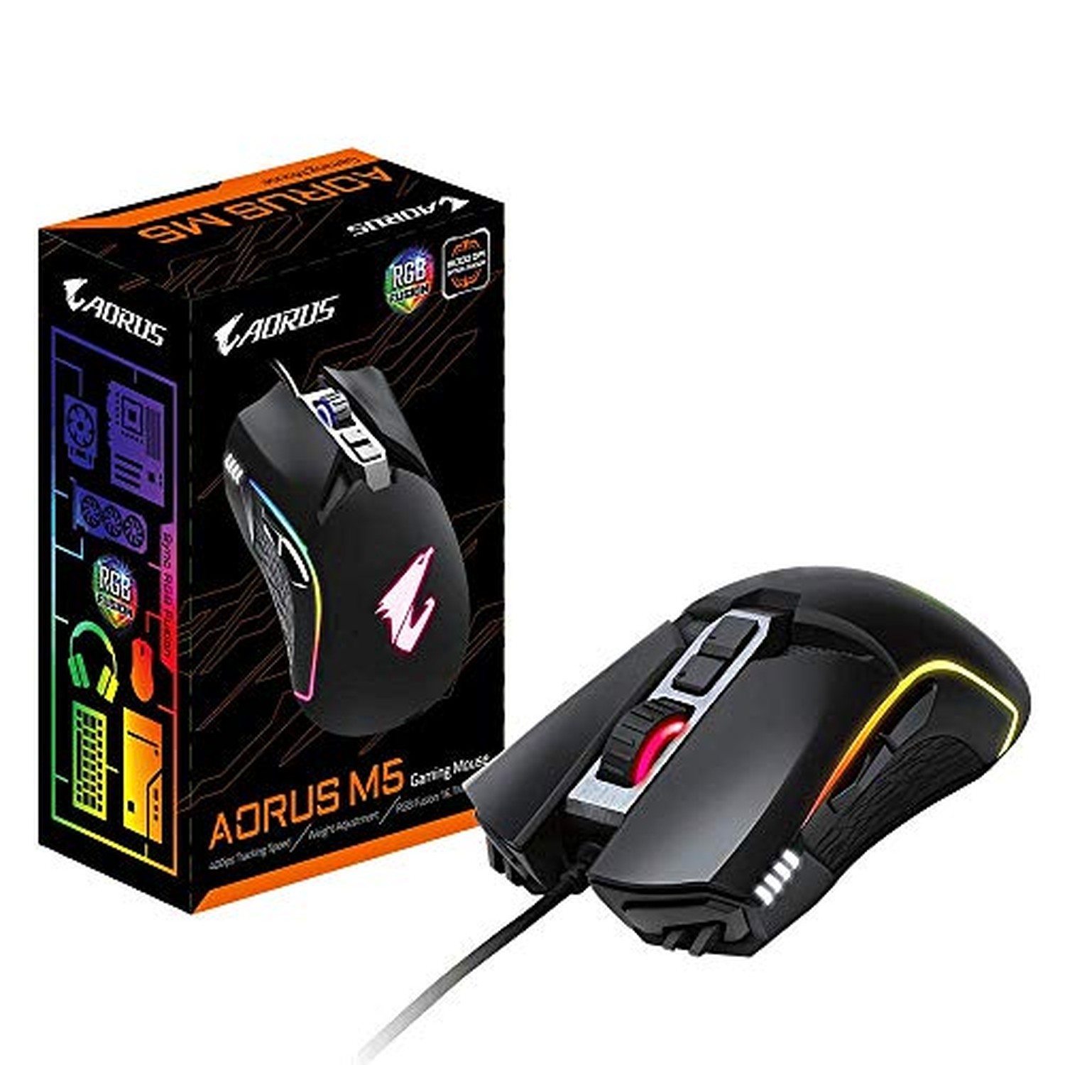 GIGABYTE GM-AORUS M5-16000 DPI Gaming Mouse 1.0 GIGABYTE GM-AORUS M5-16000 DPI Gaming Mouse 1.0