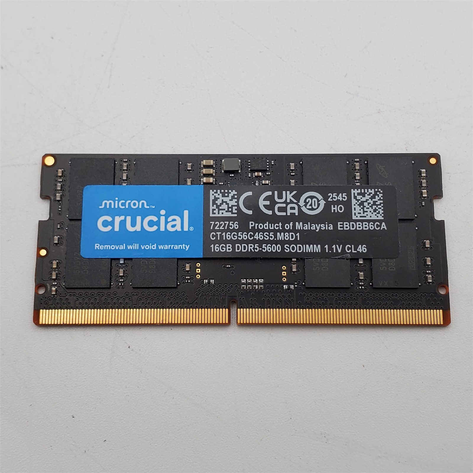 Crucial CT2K16G56C46S5 16GB DDR5 RAM Kit (21x16GB) - Black