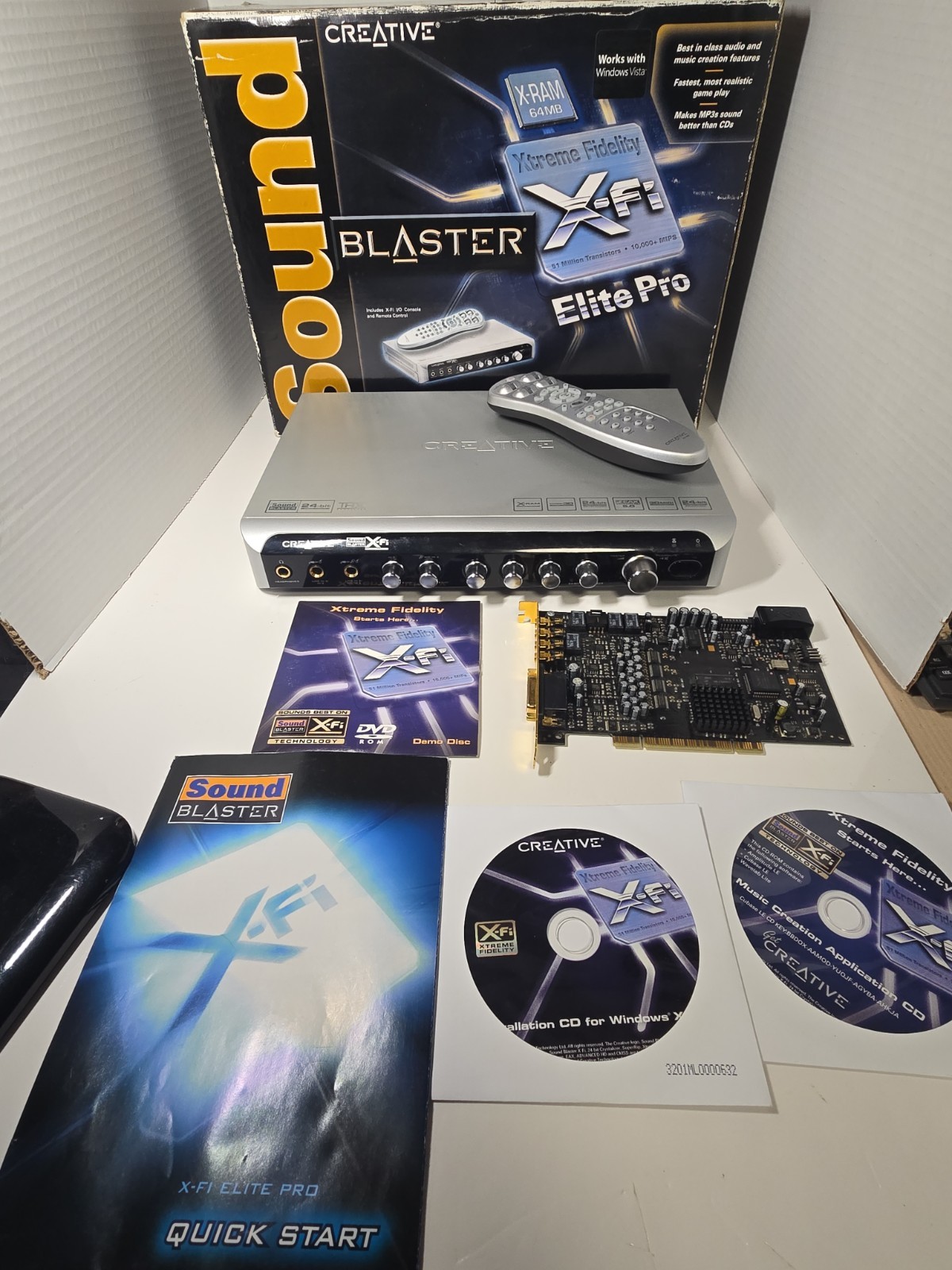 Creative Sound Blaster X-Fi Elite Pro SB0550 PCI Sound Card w/ Console Creative Sound Blaster X-Fi Elite Pro SB0550 PCI Sound Card w/ Console