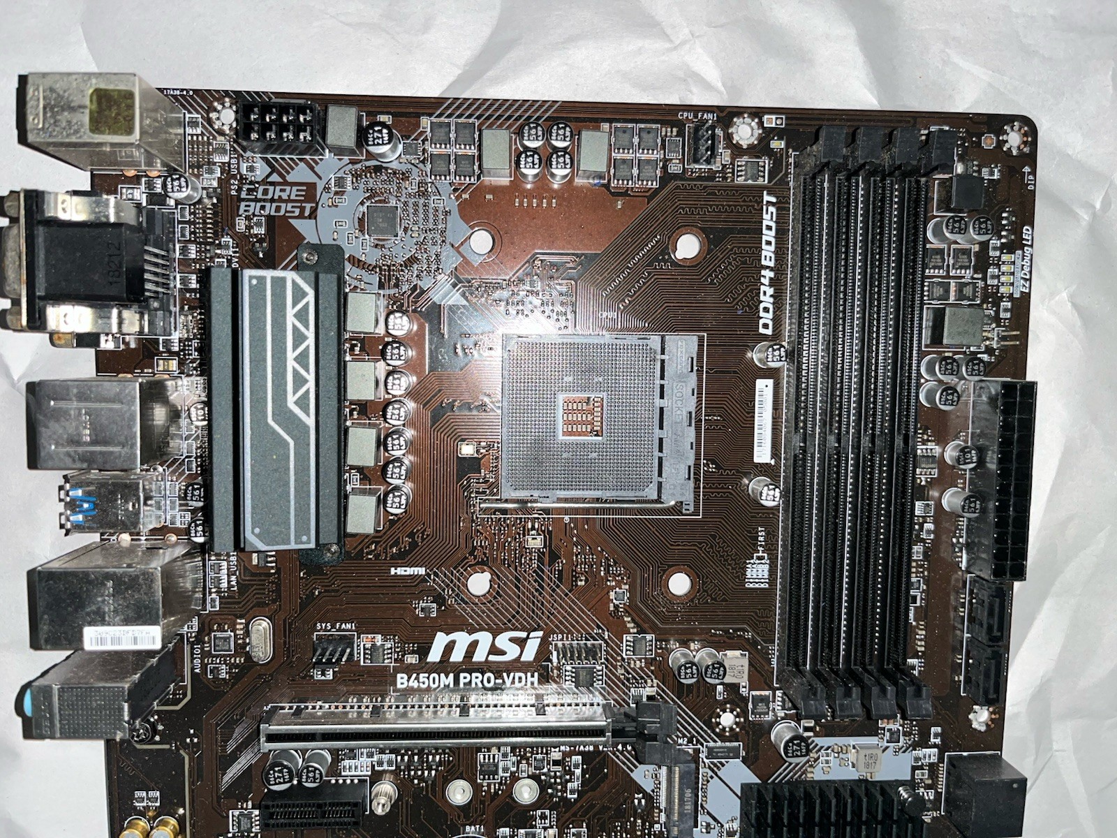 MSI B450M PRO-VDH MAX MicroATX AM4 DDR4 HDMI AMD Motherboard