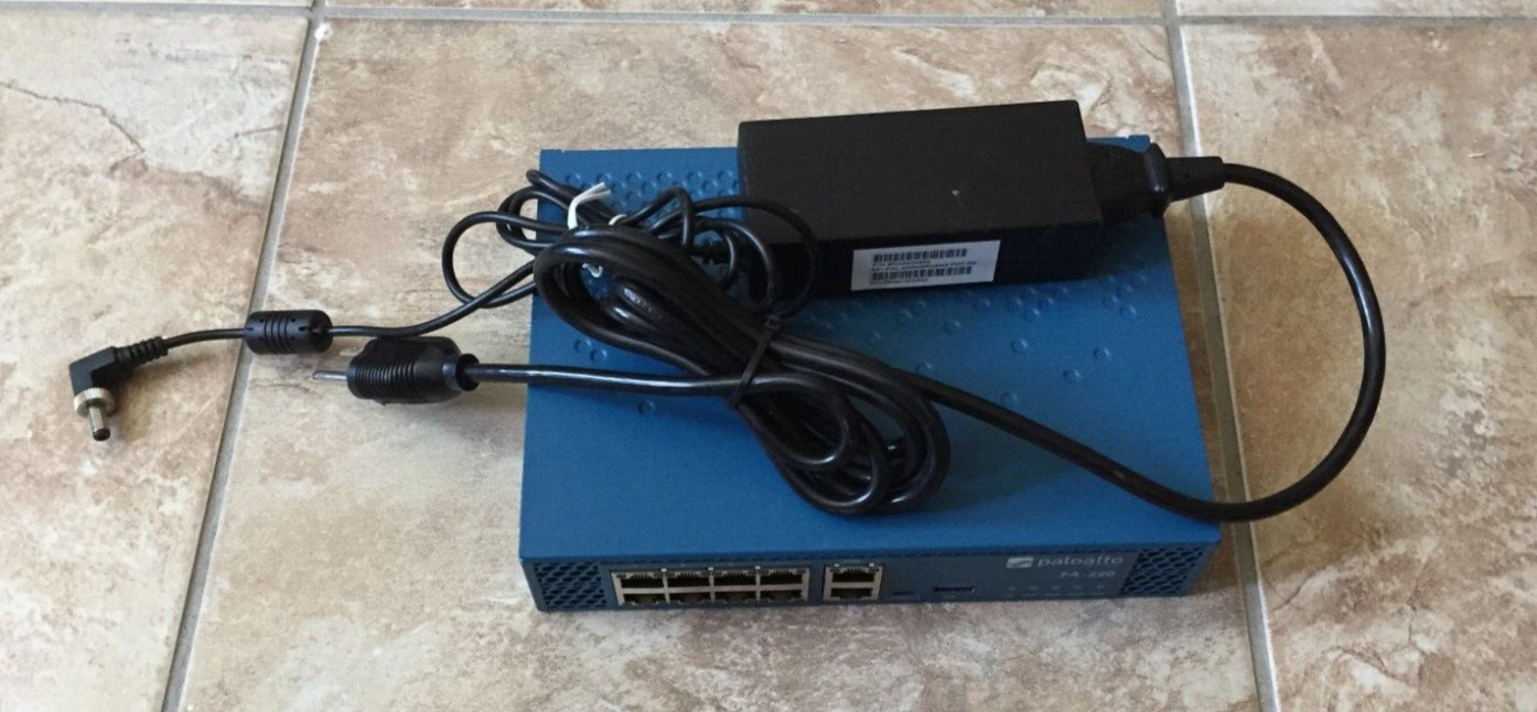 Palo Alto PAN-PA-220 Enterprise Network Security Firewall Appliance w/AC Adapter